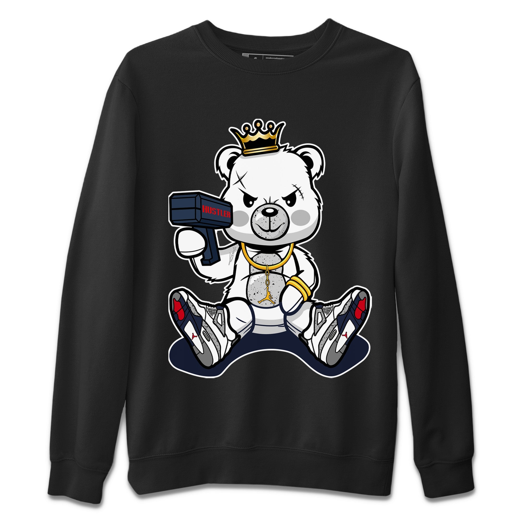 Bad King Baby Bear Unisex Tops - Air Jordan 4 Midnight Navy