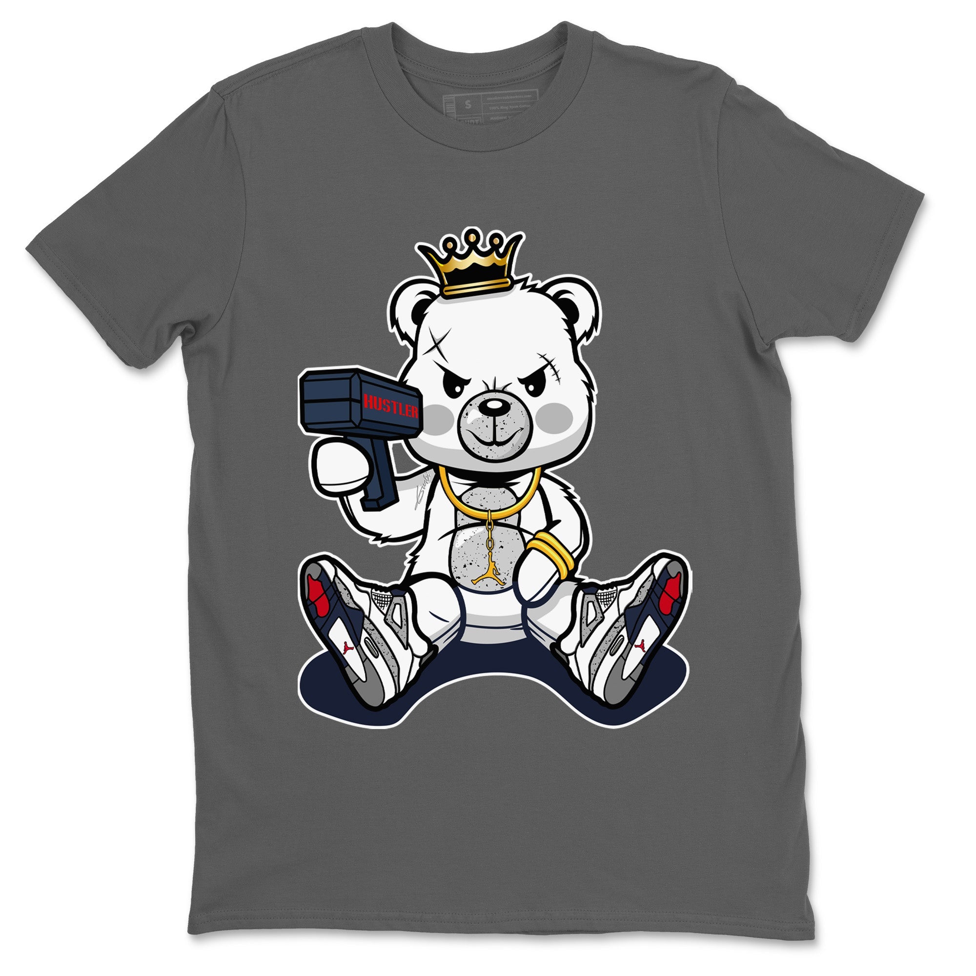 Bad King Baby Bear Unisex Tops - Air Jordan 4 Midnight Navy