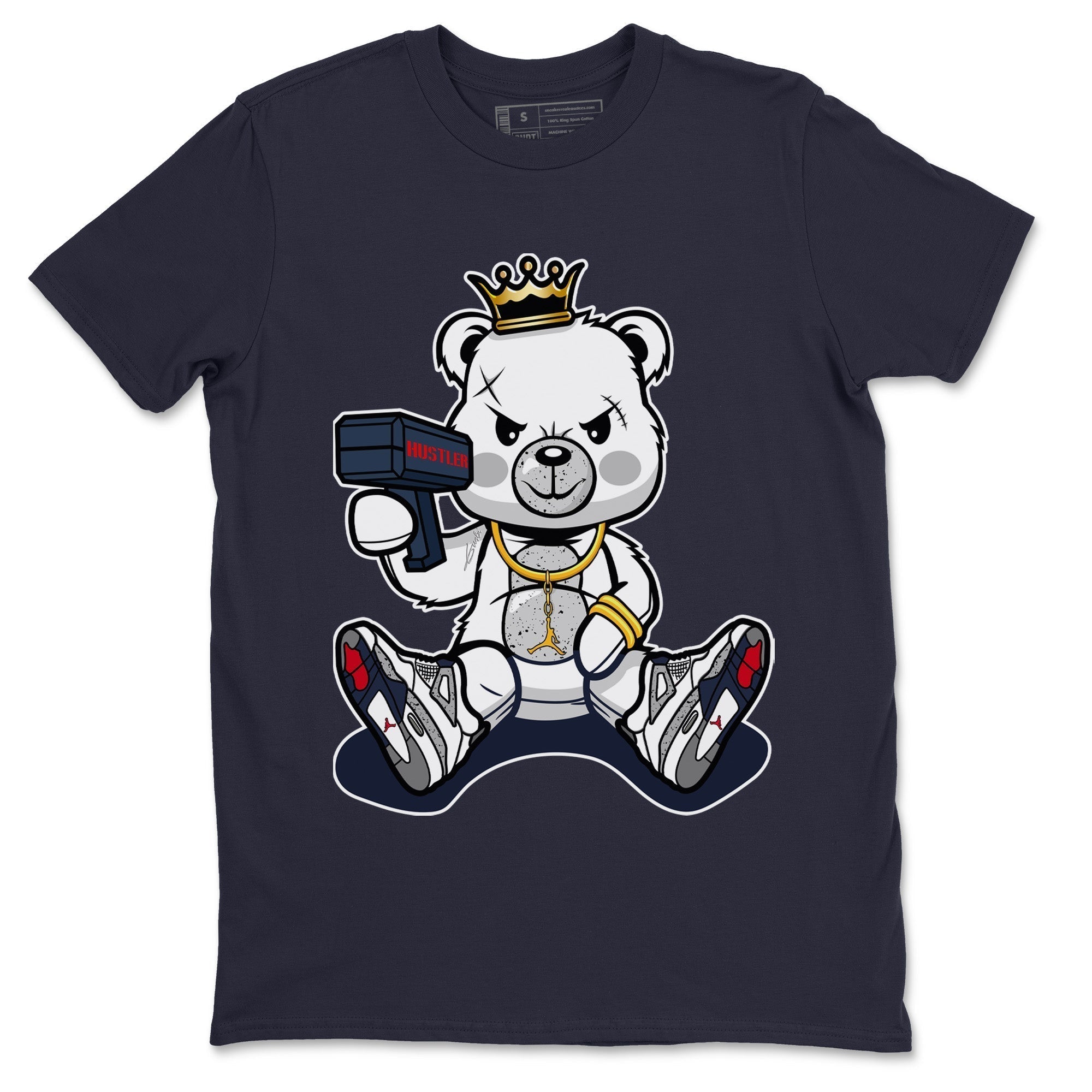 Bad King Baby Bear Unisex Tops - Air Jordan 4 Midnight Navy