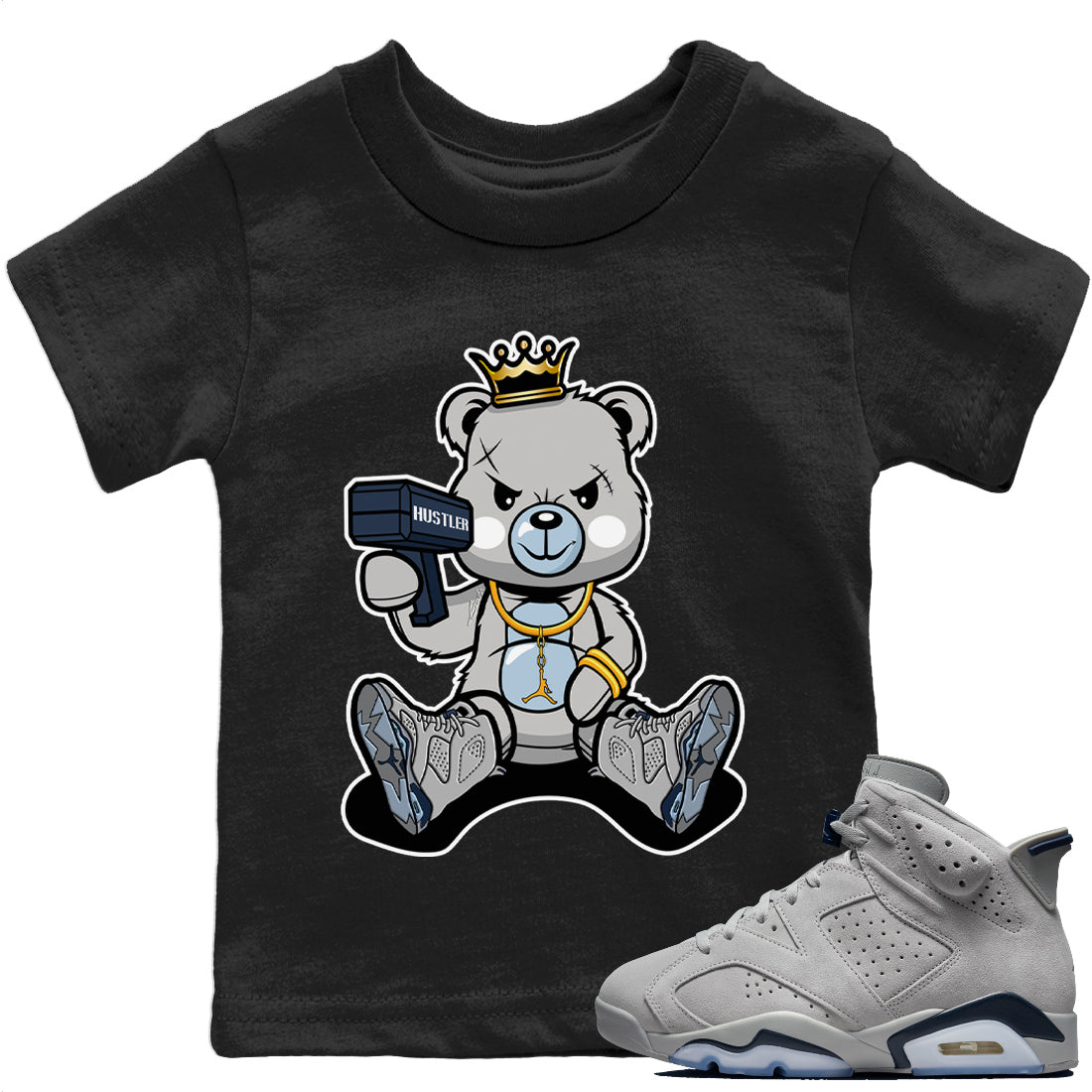 Bad King Baby Bear Kids Tops - Air Jordan 6 Georgetown