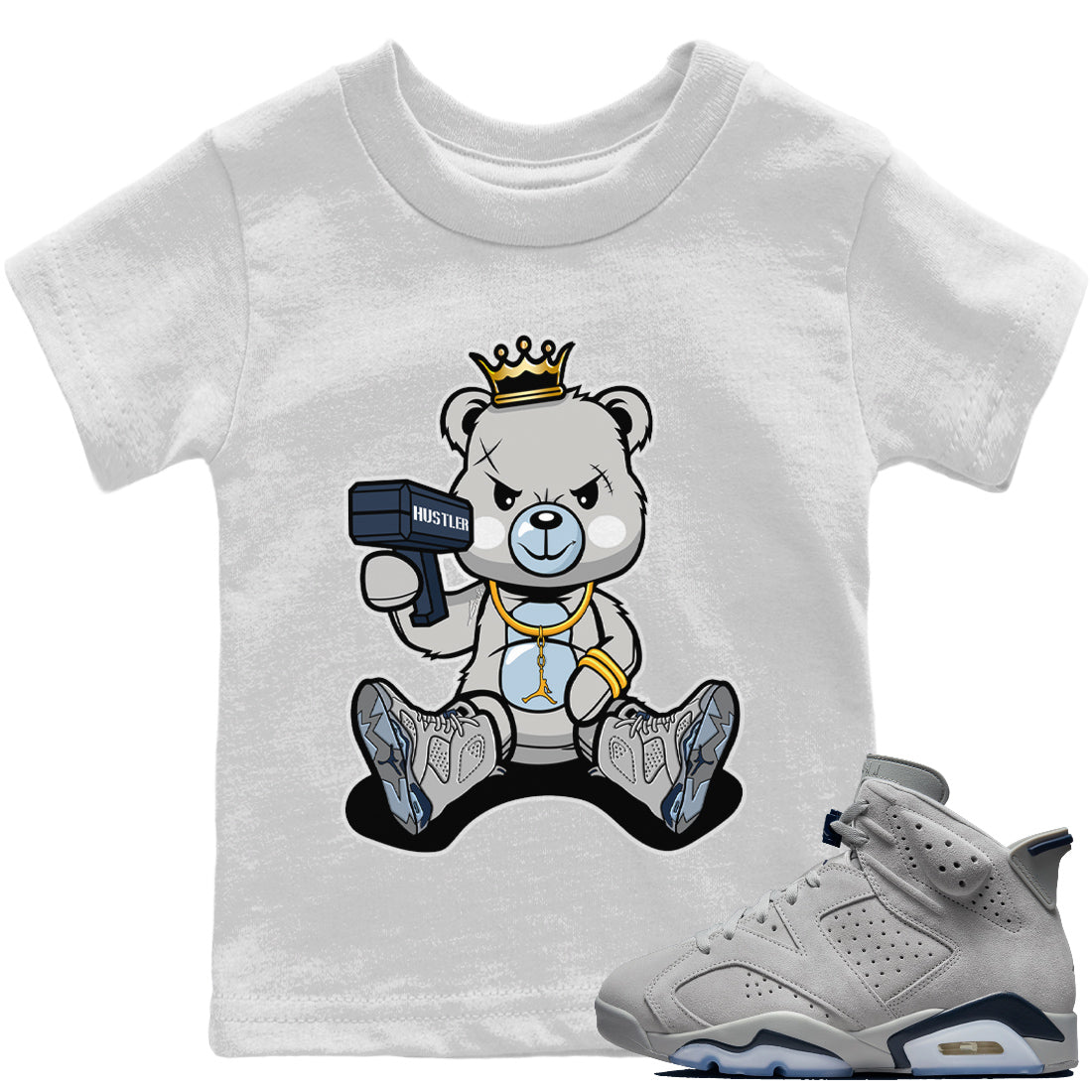 Bad King Baby Bear Kids Tops - Air Jordan 6 Georgetown