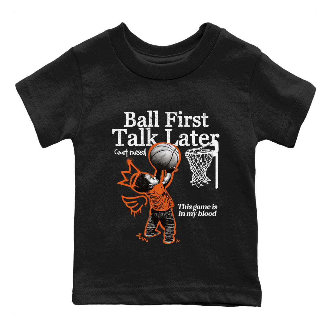 Ball First Talk Later snkmatch Tees Kids - Air Jordan 1 Shattered Backboard