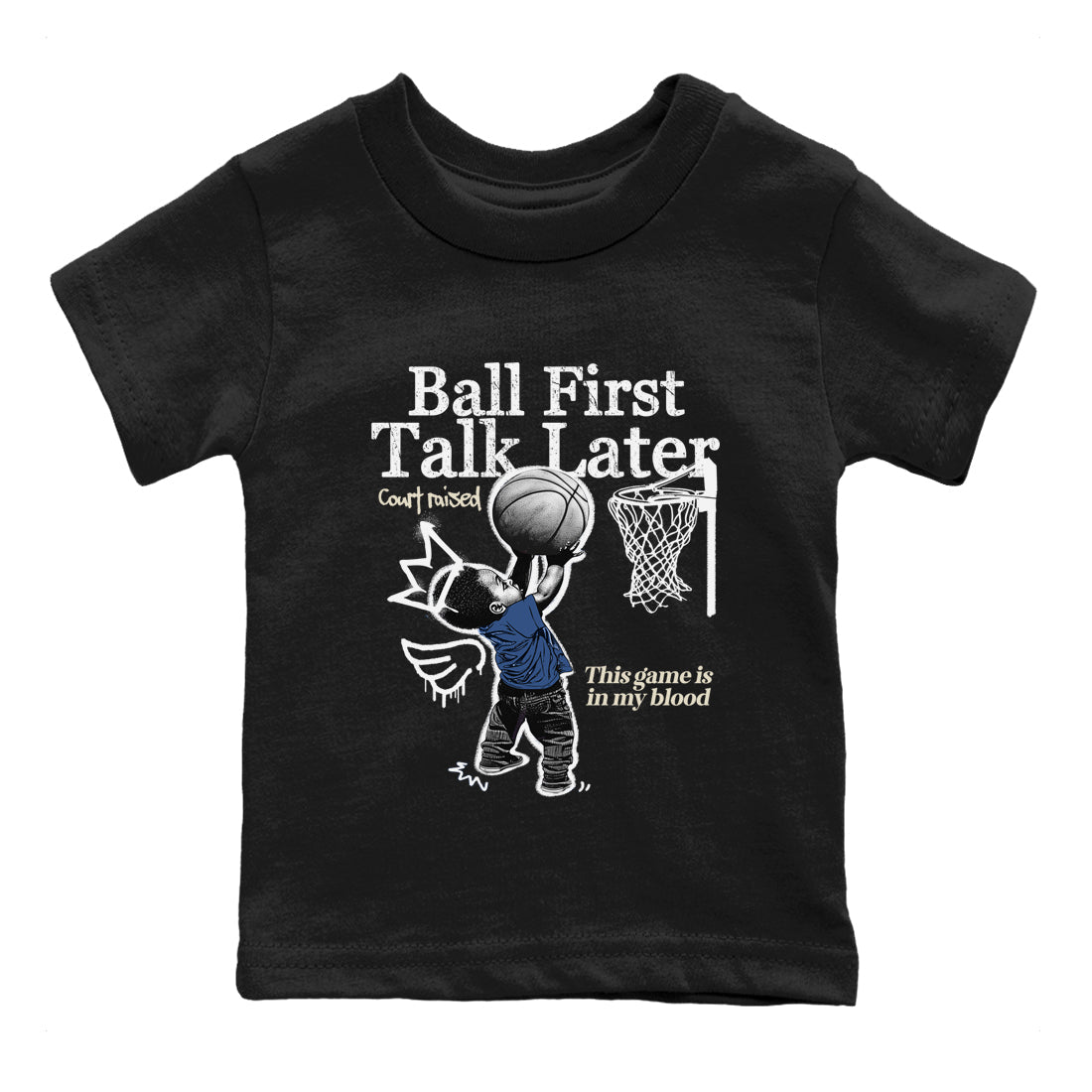 Ball First Talk Later snkmatch Tees Kids - Air Jordan 3 A Ma Maniere x Diffused Blue
