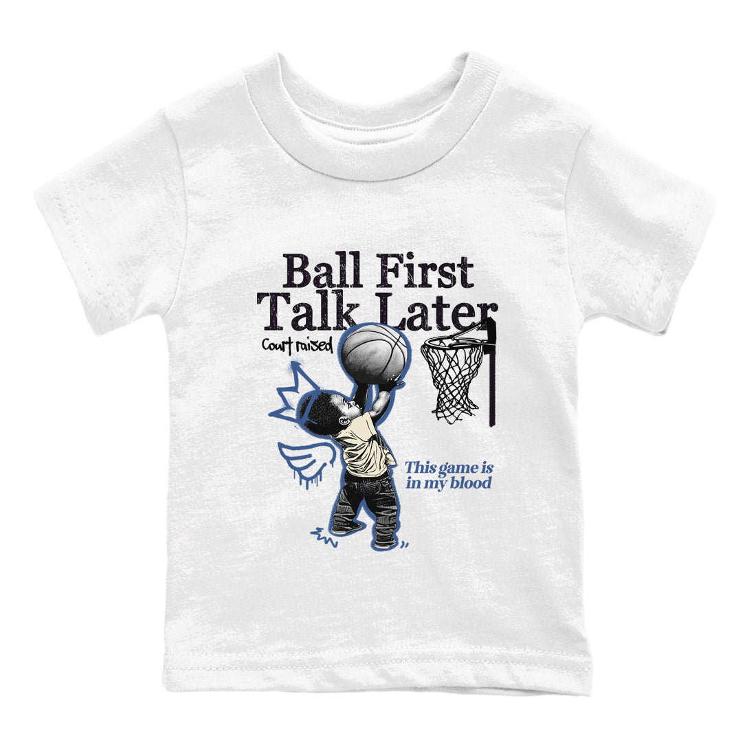 Ball First Talk Later snkmatch Tees Kids - Air Jordan 3 A Ma Maniere x Diffused Blue