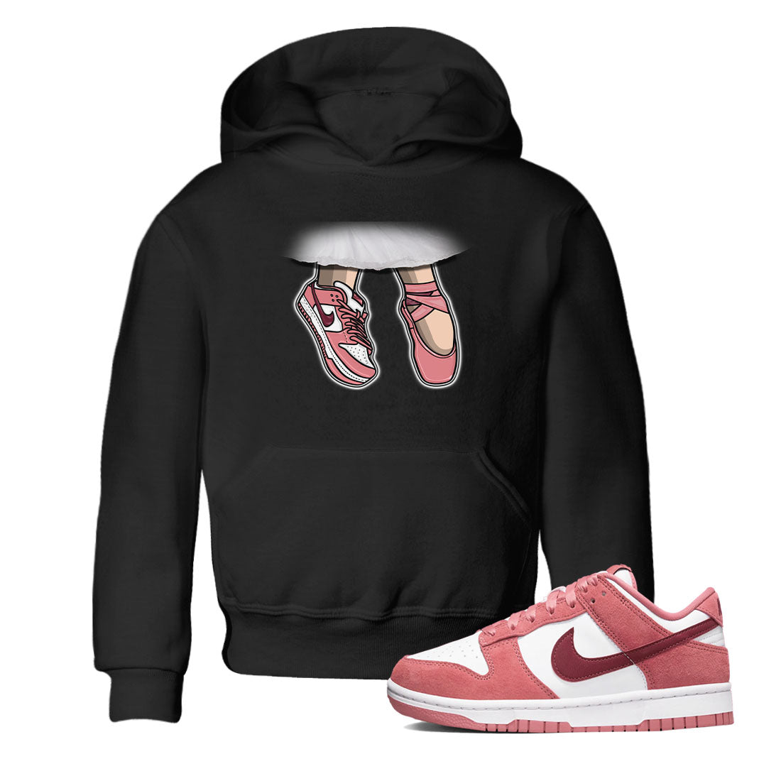 Ballet Shoes snkmatch Tees Kids - Dunk Valentines Day 2024
