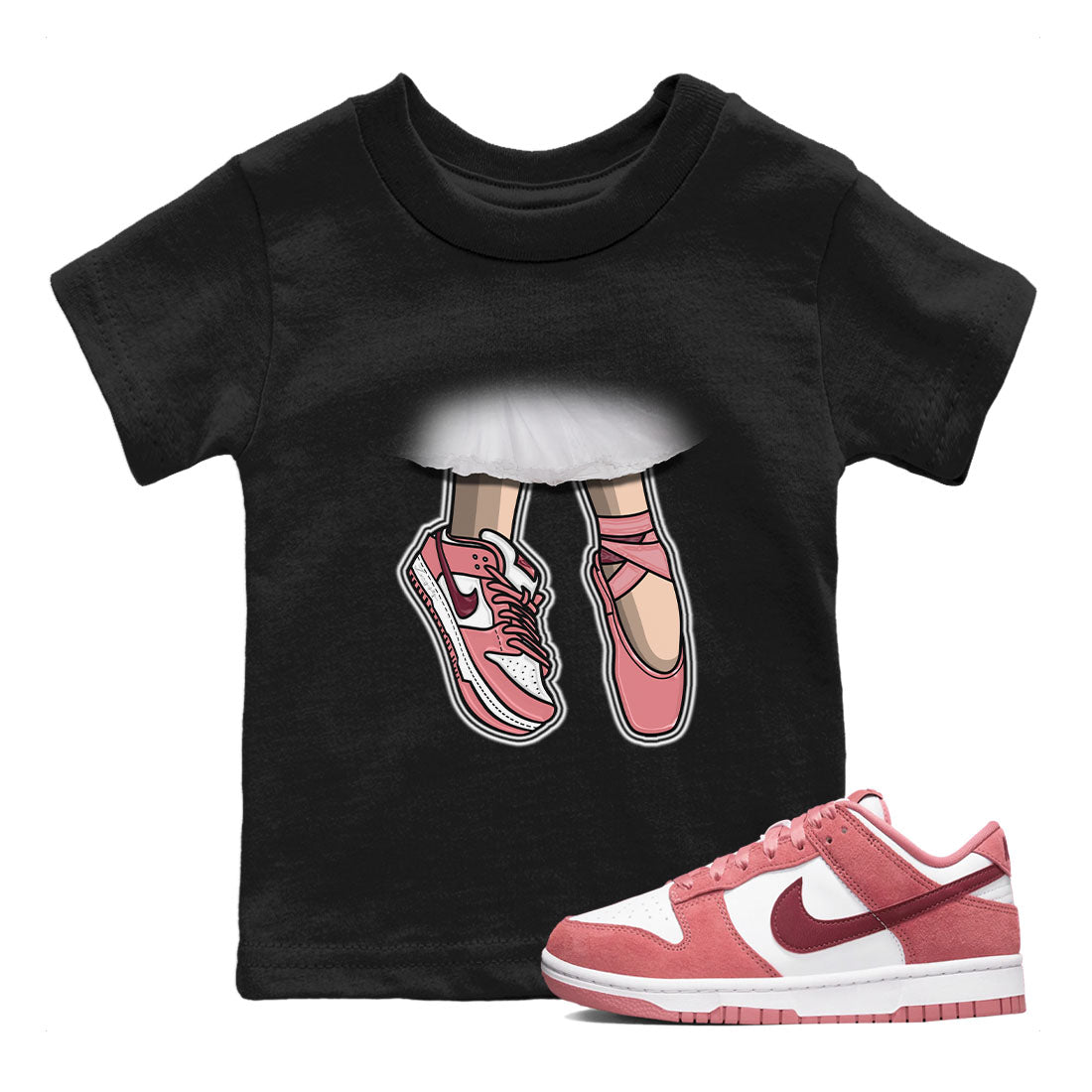 Ballet Shoes snkmatch Tees Kids - Dunk Valentines Day 2024