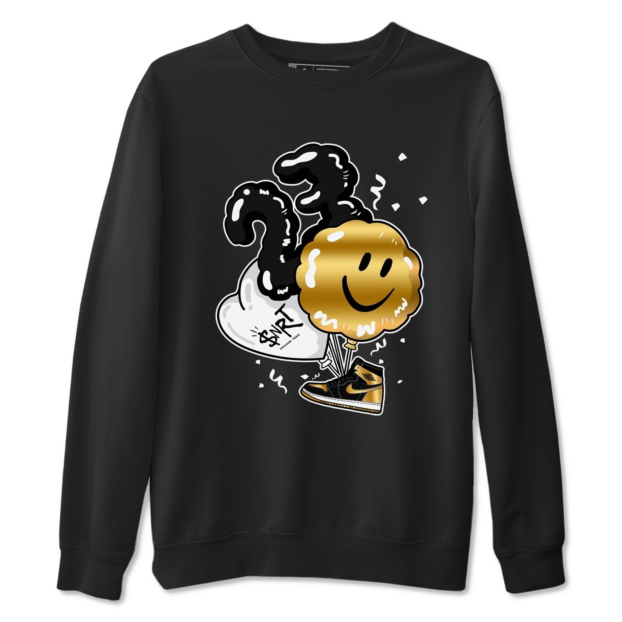 Balloon snkmatch Tees - Air Jordan 1 Black Metallic Gold