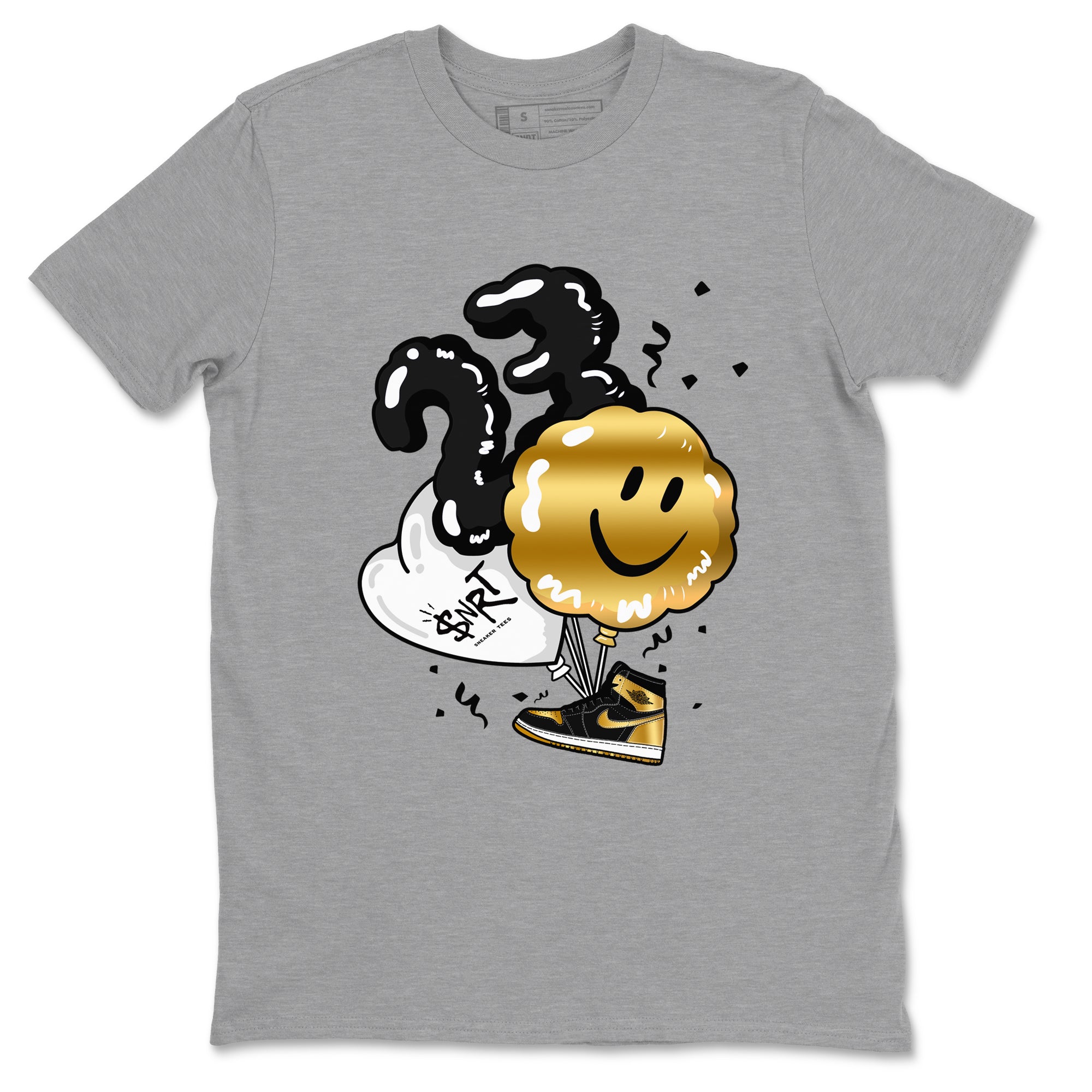 Balloon snkmatch Tees - Air Jordan 1 Black Metallic Gold