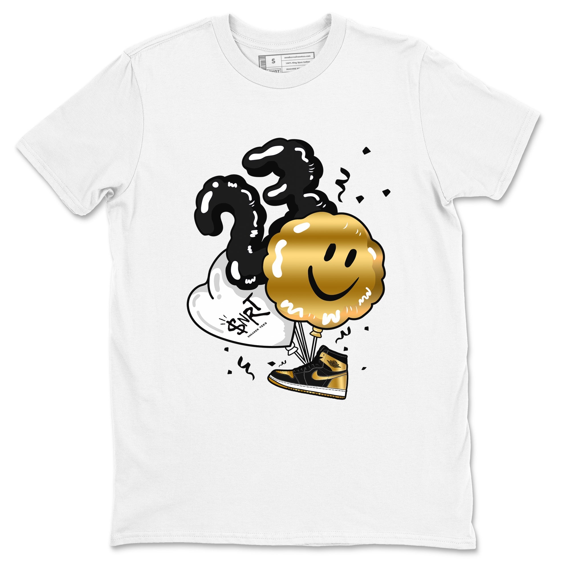 Balloon snkmatch Tees - Air Jordan 1 Black Metallic Gold