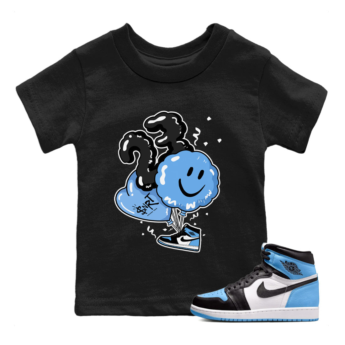 Balloon Kids Tops - Air Jordan 1 UNC Toe