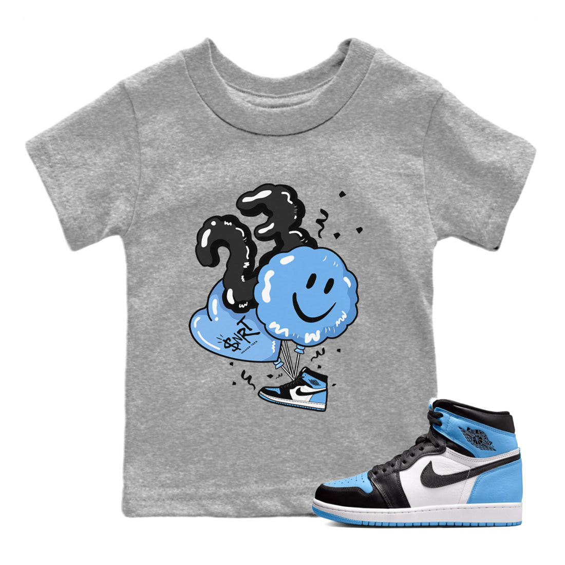 Balloon Kids Tops - Air Jordan 1 UNC Toe
