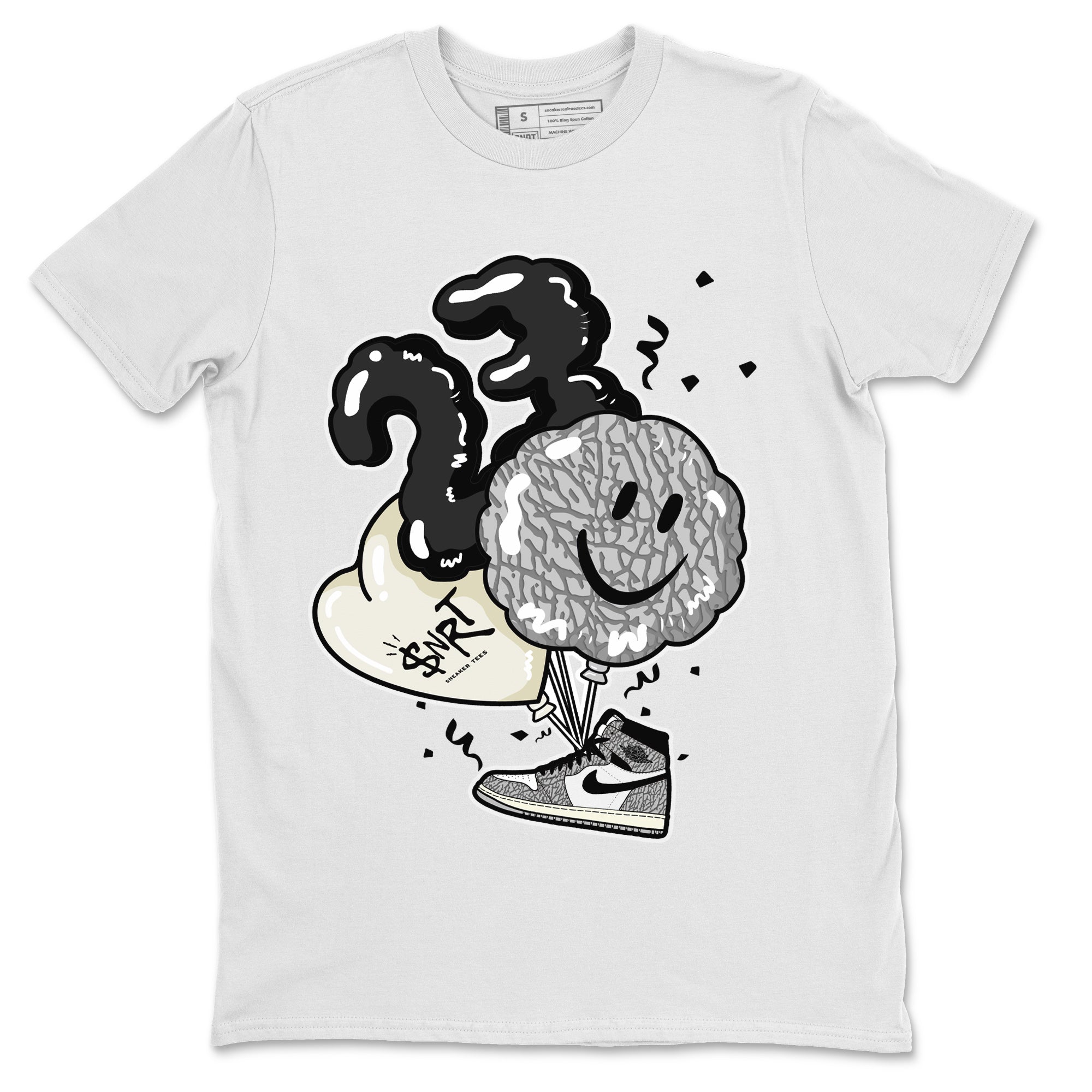 Balloon Unisex Tops - Air Jordan 1 White Cement