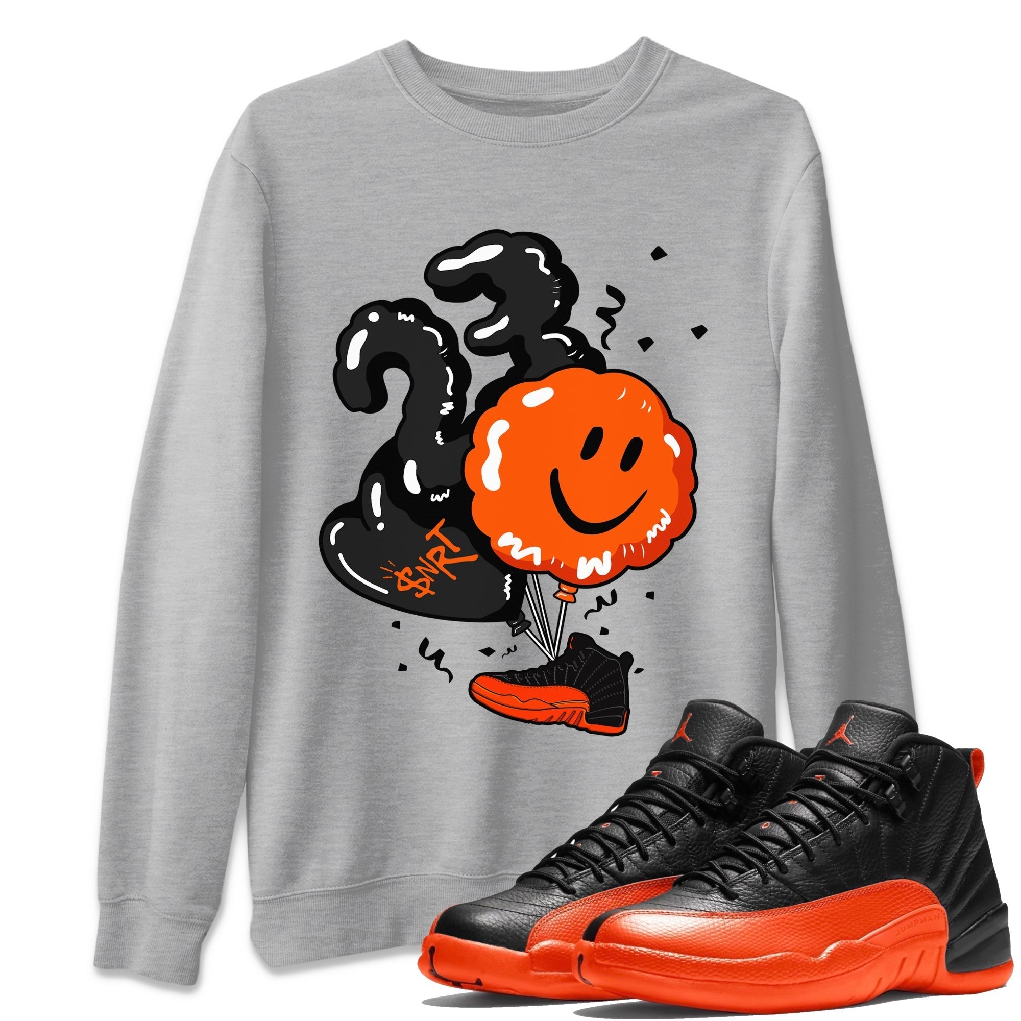 Balloon Unisex Tops - Air Jordan 12 Brilliant Orange