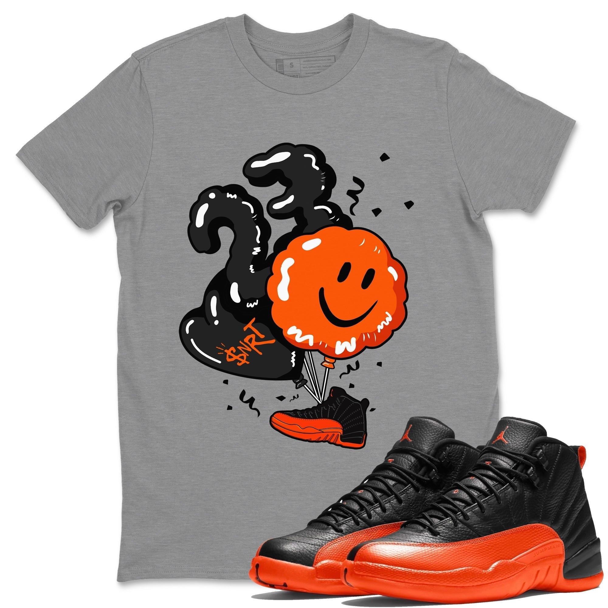 Balloon Unisex Tops - Air Jordan 12 Brilliant Orange