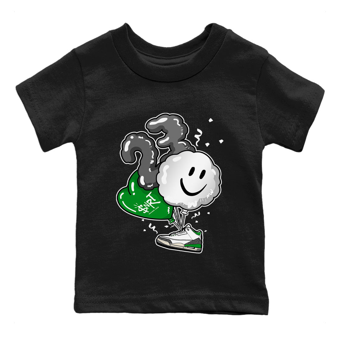 Balloon Kids Tops - Air Jordan 3 Lucky Green