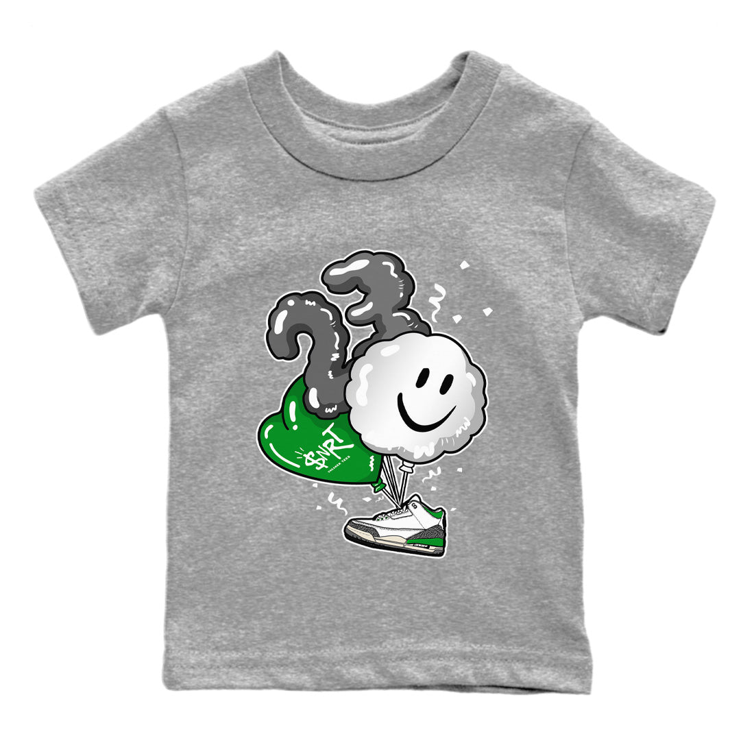 Balloon Kids Tops - Air Jordan 3 Lucky Green