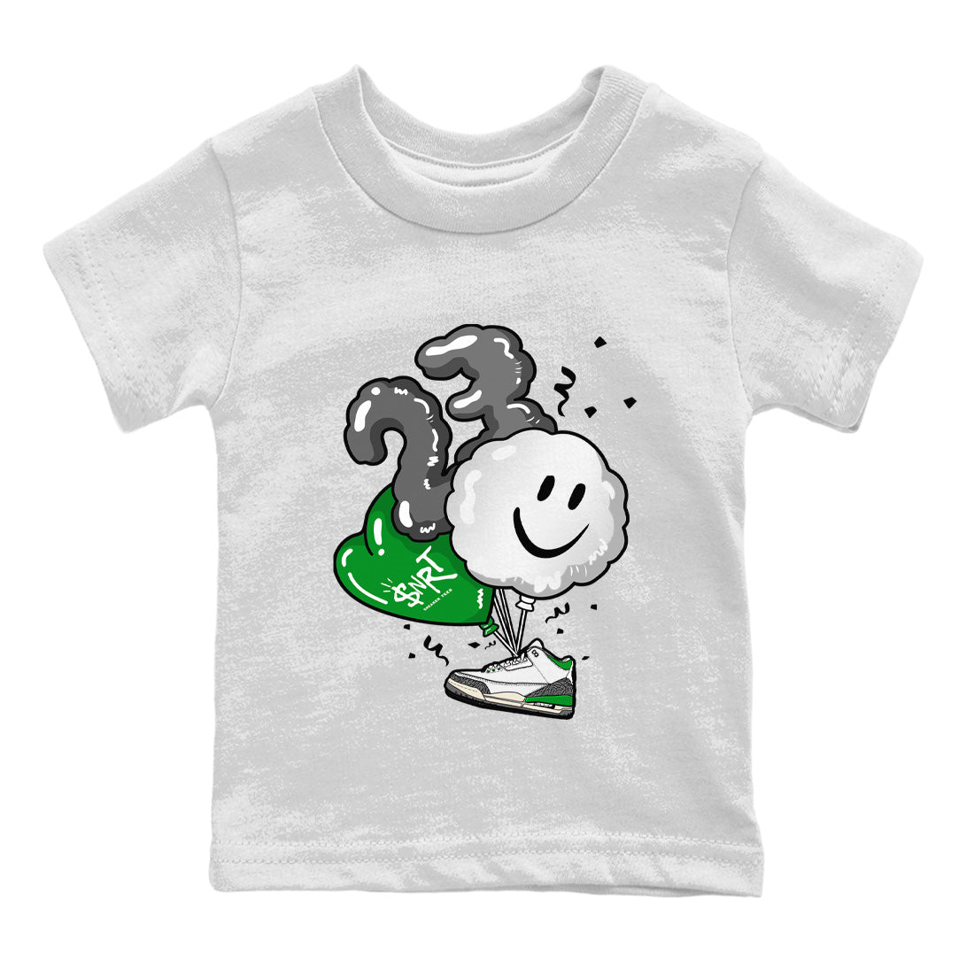 Balloon Kids Tops - Air Jordan 3 Lucky Green