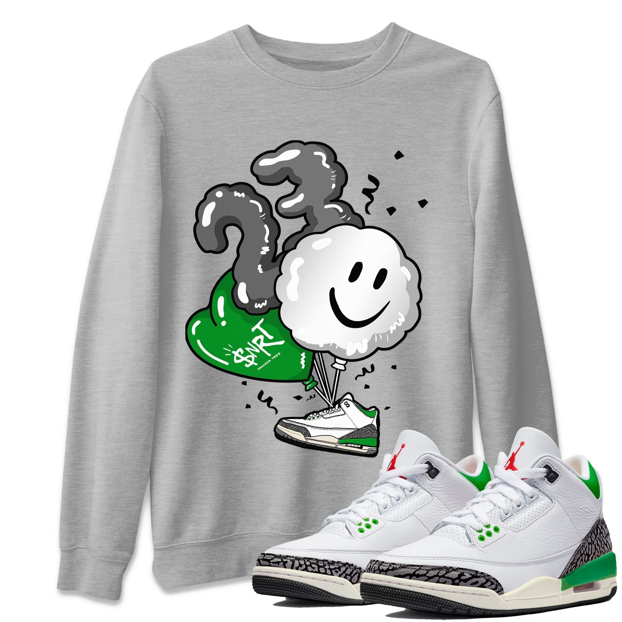 Balloon Unisex Tops - Air Jordan 3 Lucky Green