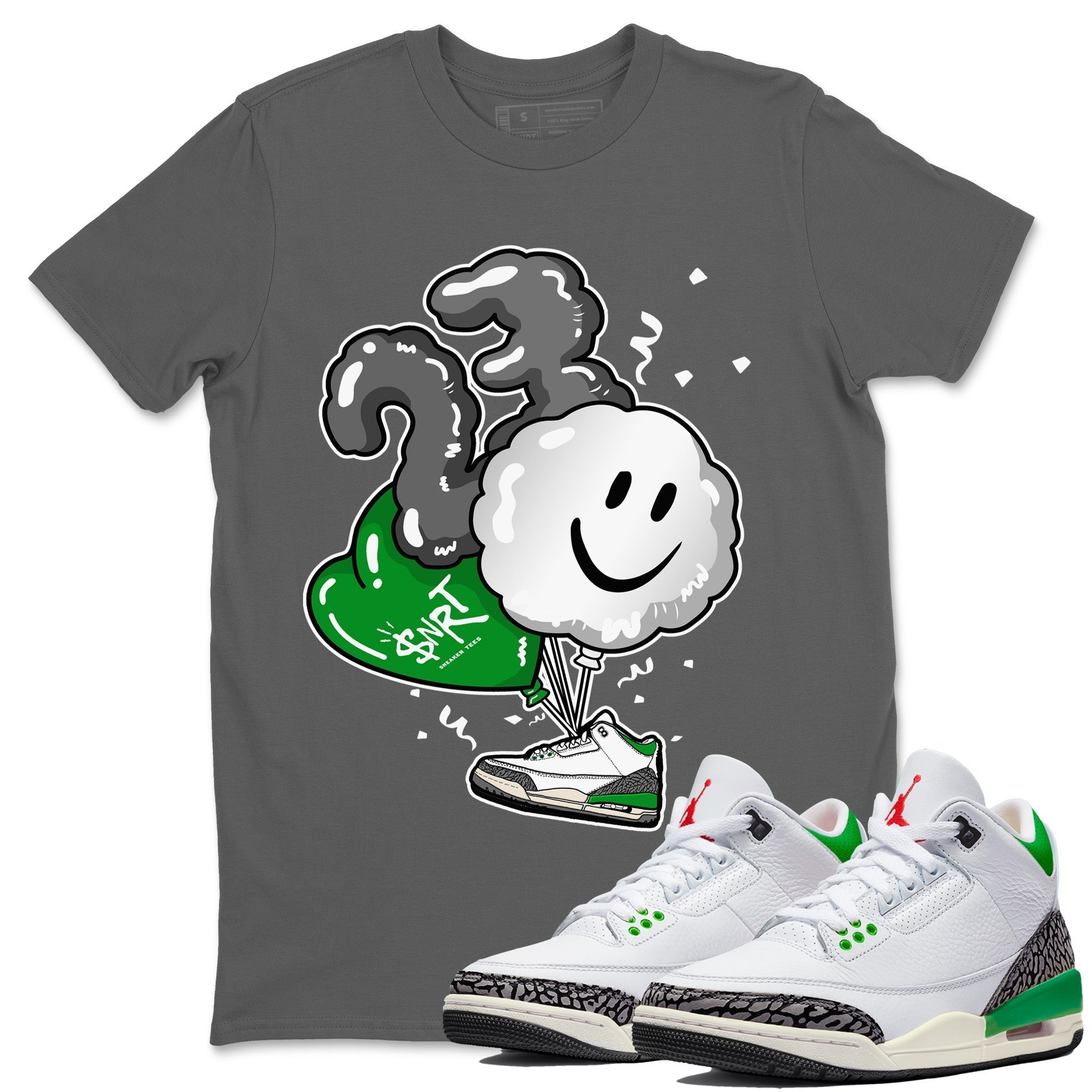Balloon Unisex Tops - Air Jordan 3 Lucky Green