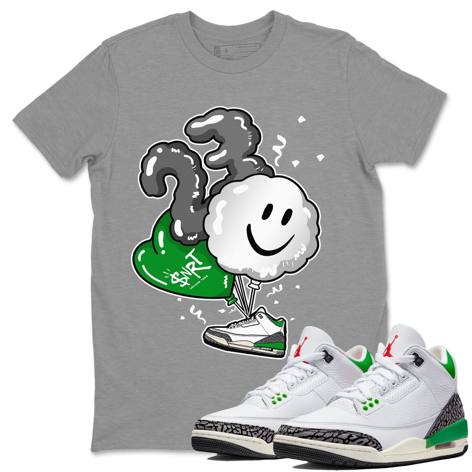 Balloon Unisex Tops - Air Jordan 3 Lucky Green