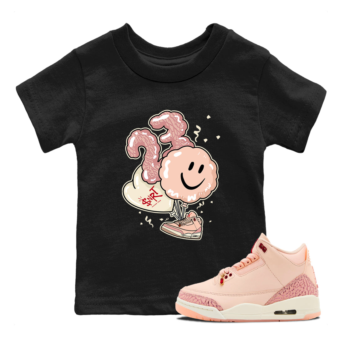 Balloon snkmatch Tees Kids - Air Jordan 3 Valentines Day