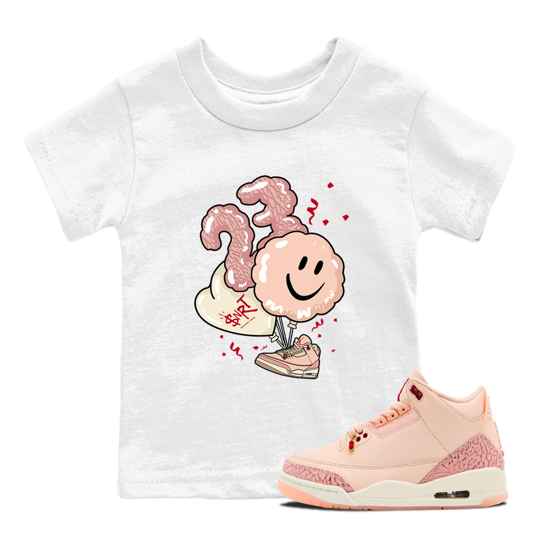 Balloon snkmatch Tees Kids - Air Jordan 3 Valentines Day