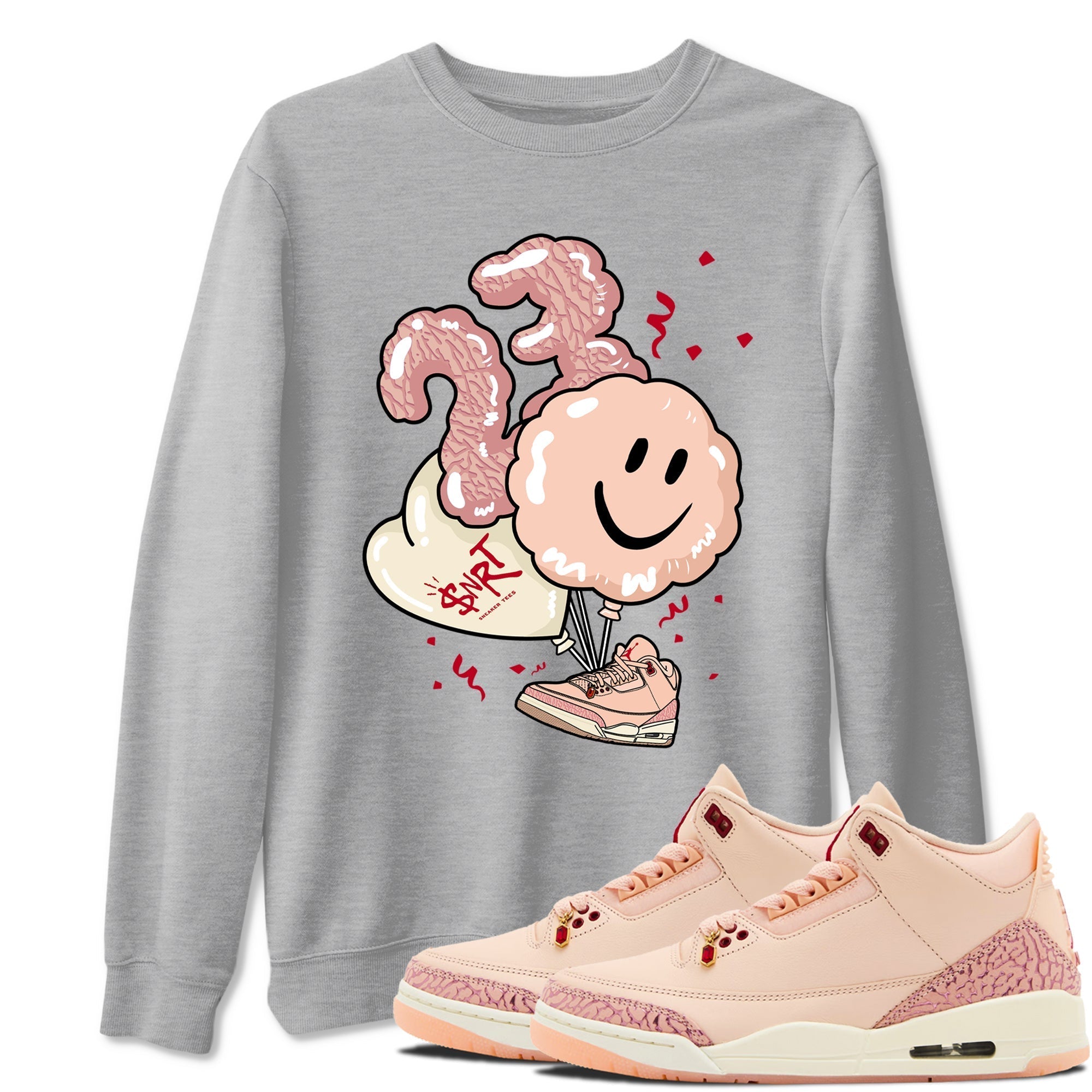 Balloon snkmatch Tees - Air Jordan 3 Valentines Day