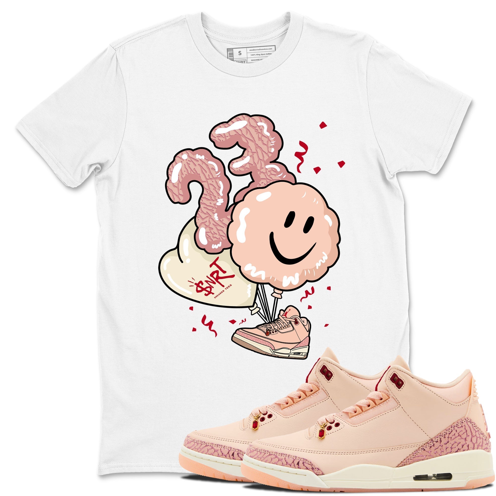 Balloon snkmatch Tees - Air Jordan 3 Valentines Day