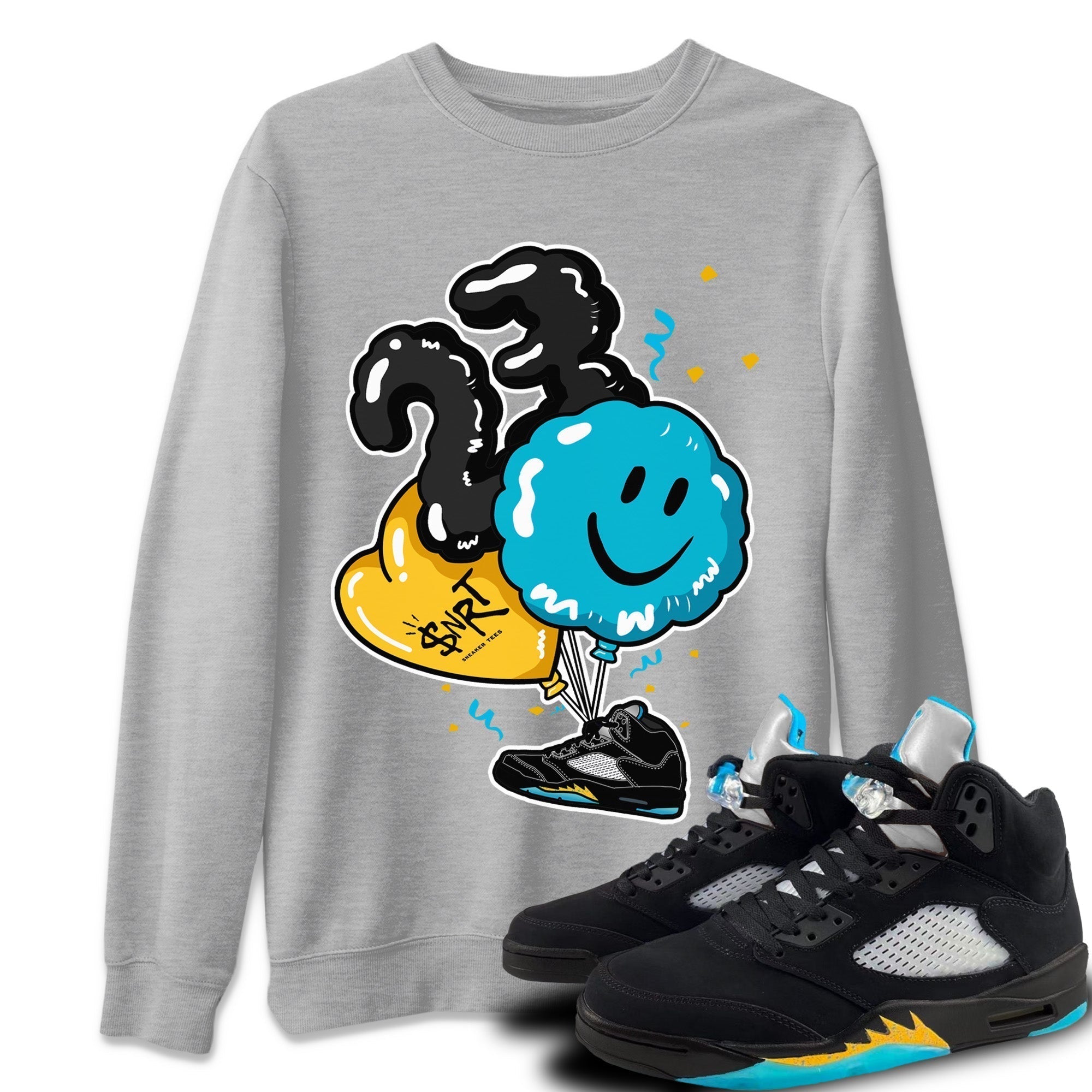 Balloon Unisex Tops - Air Jordan 5 Aqua