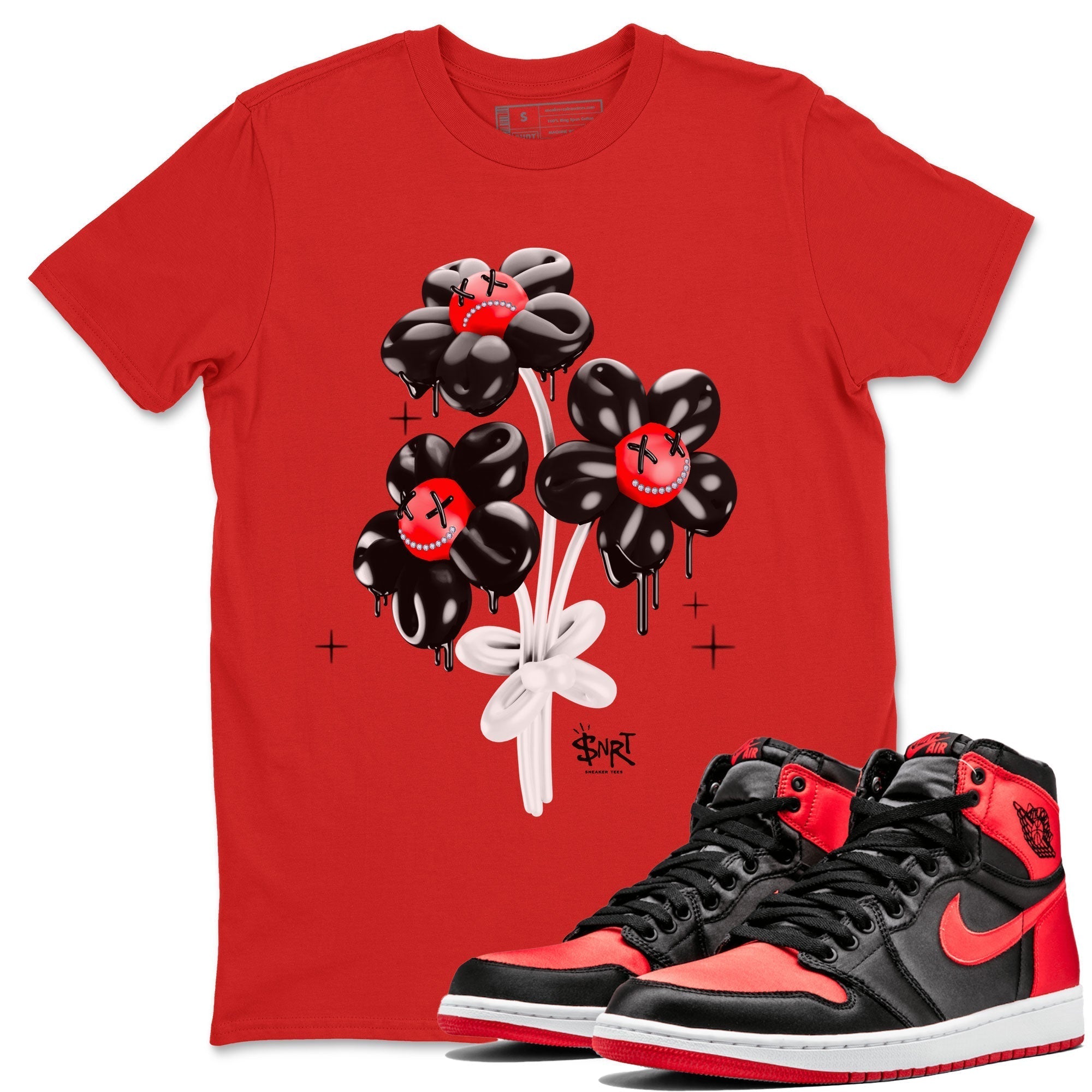 Balloon Bouquet Unisex Tops - Air Jordan 1 Satin Bred