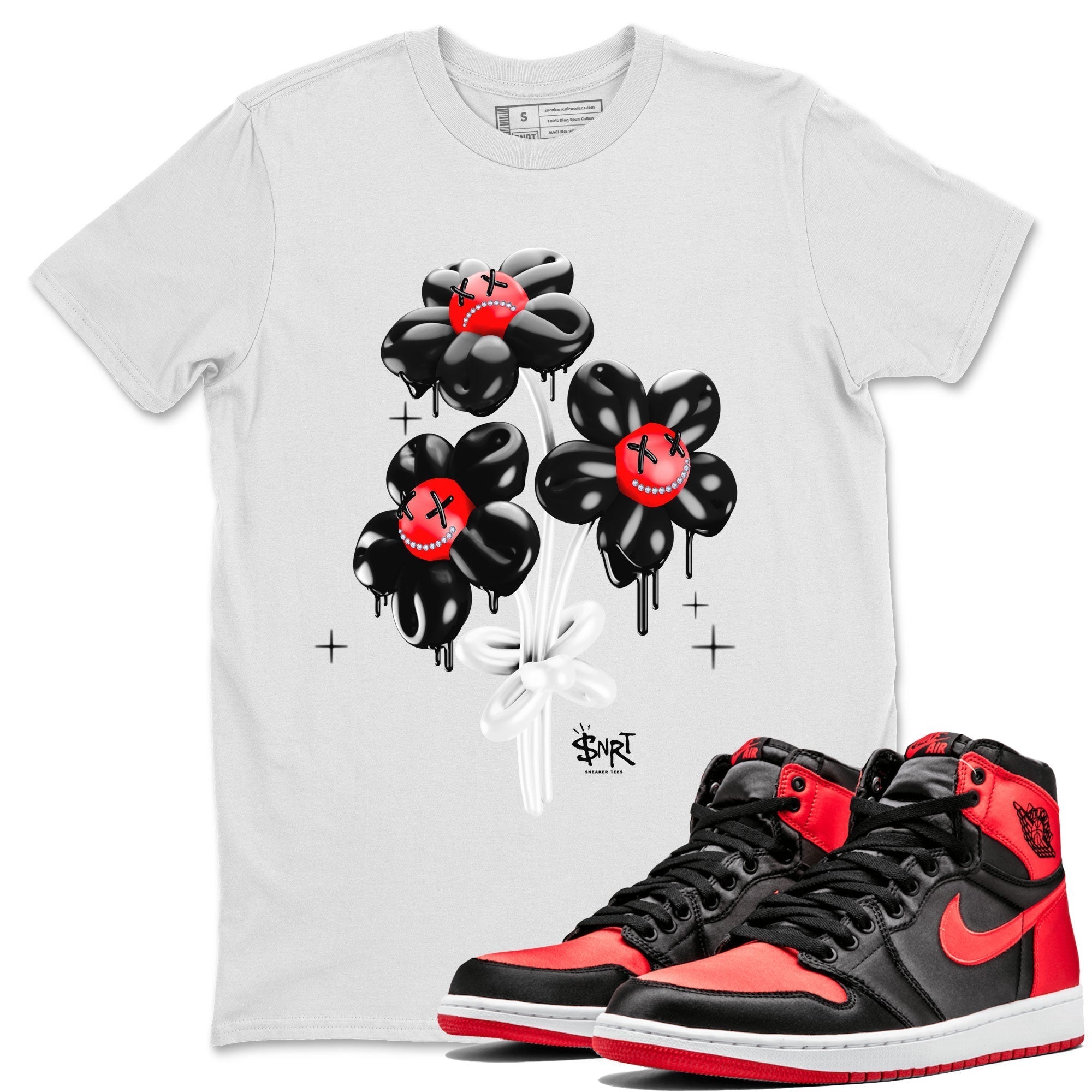 Balloon Bouquet Unisex Tops - Air Jordan 1 Satin Bred
