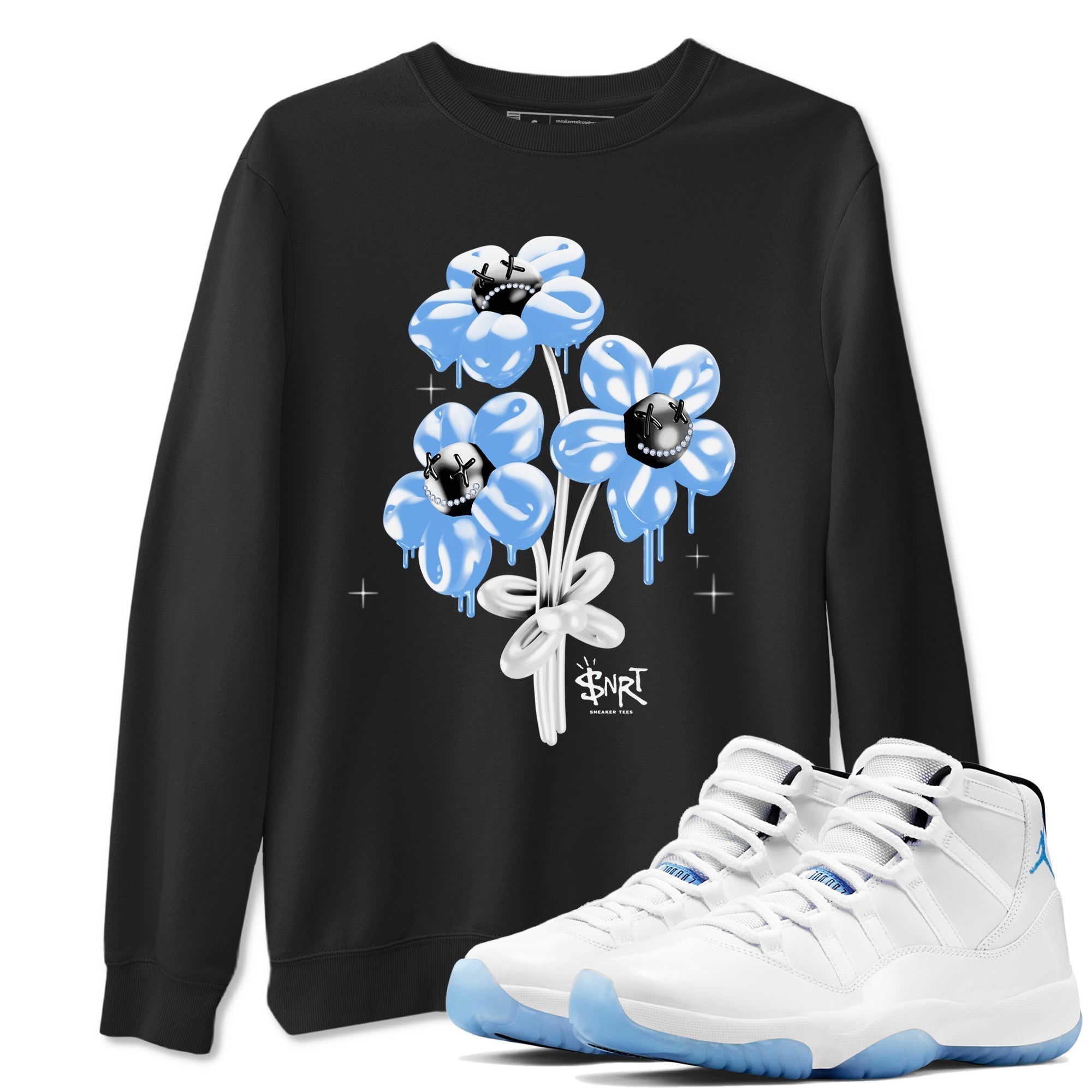 Balloon Bouquet snkmatch Tees - Air Jordan 11 Legend Blue