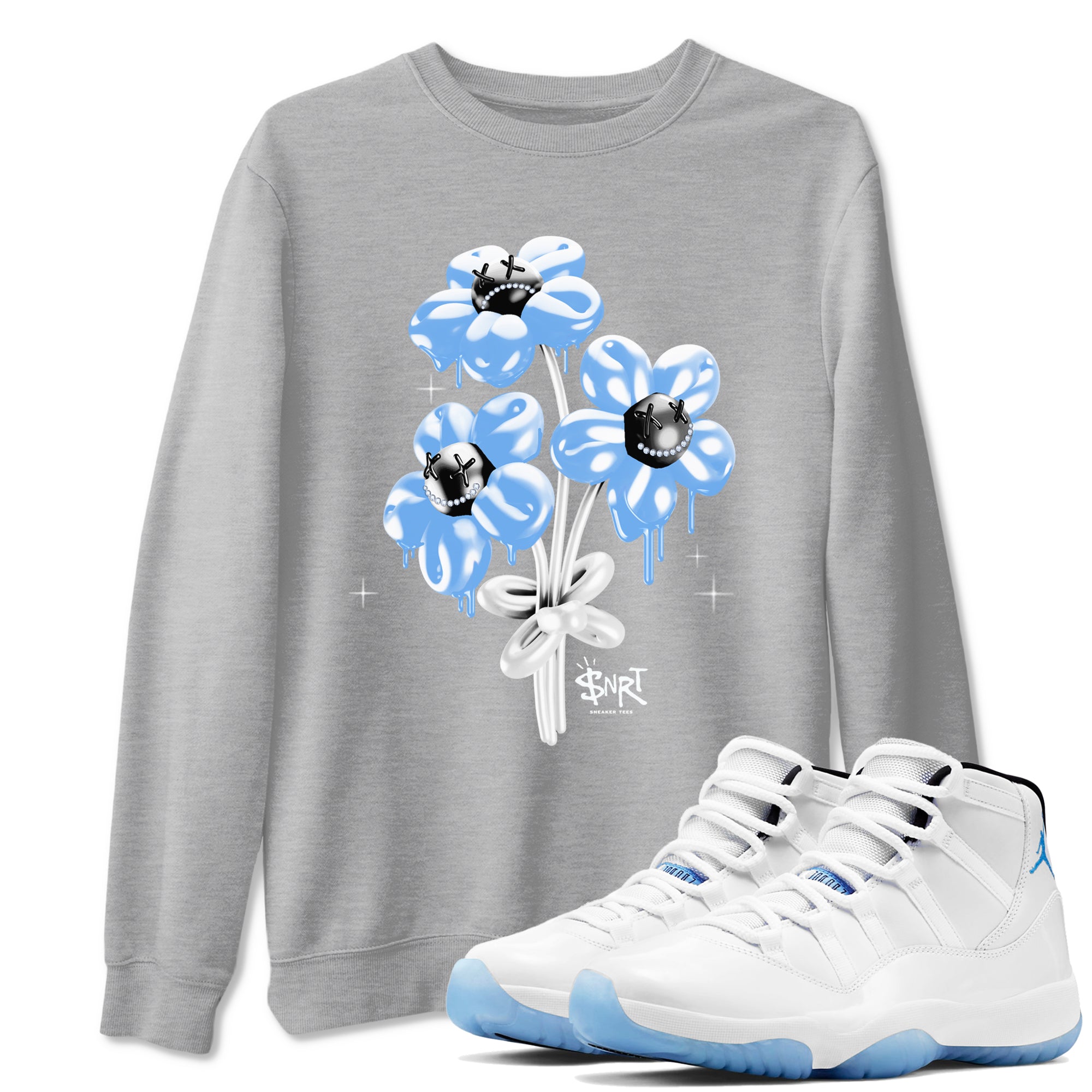 Balloon Bouquet snkmatch Tees - Air Jordan 11 Legend Blue