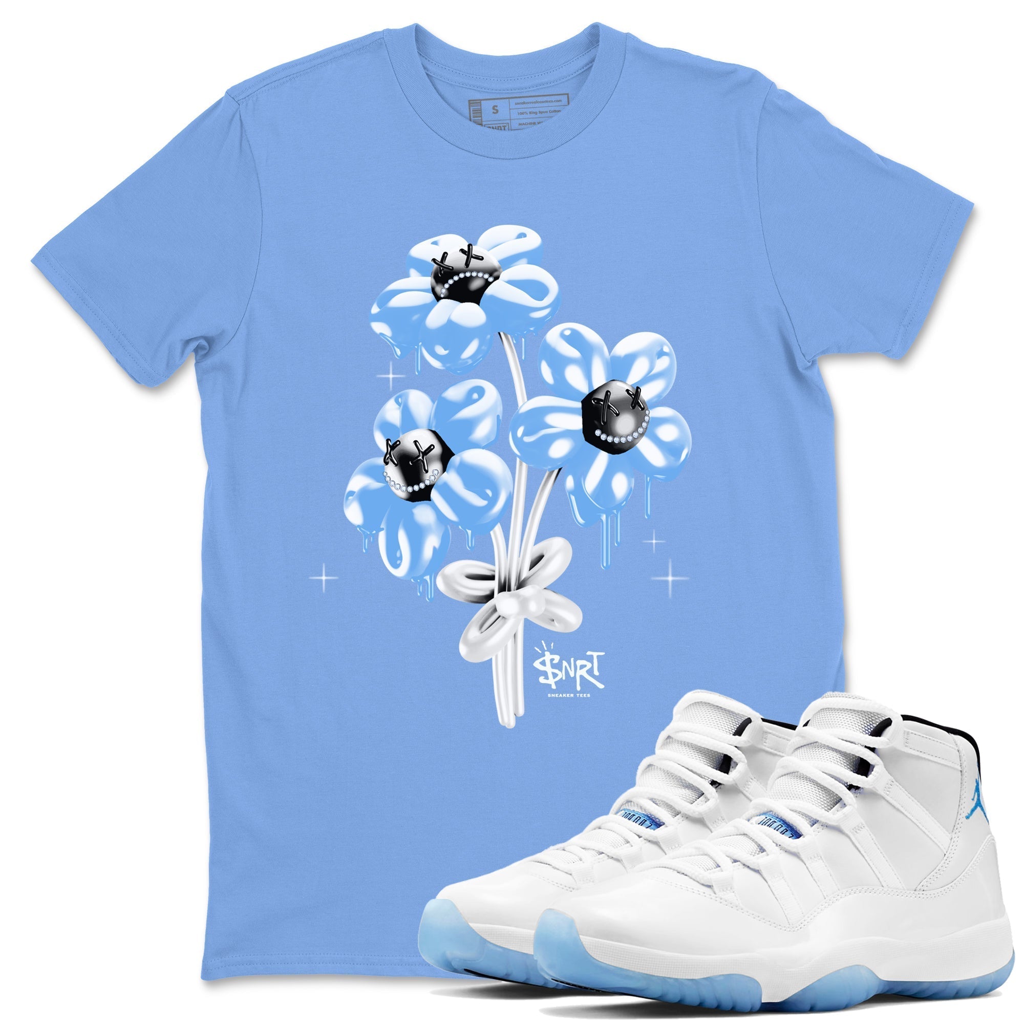 Balloon Bouquet snkmatch Tees - Air Jordan 11 Legend Blue