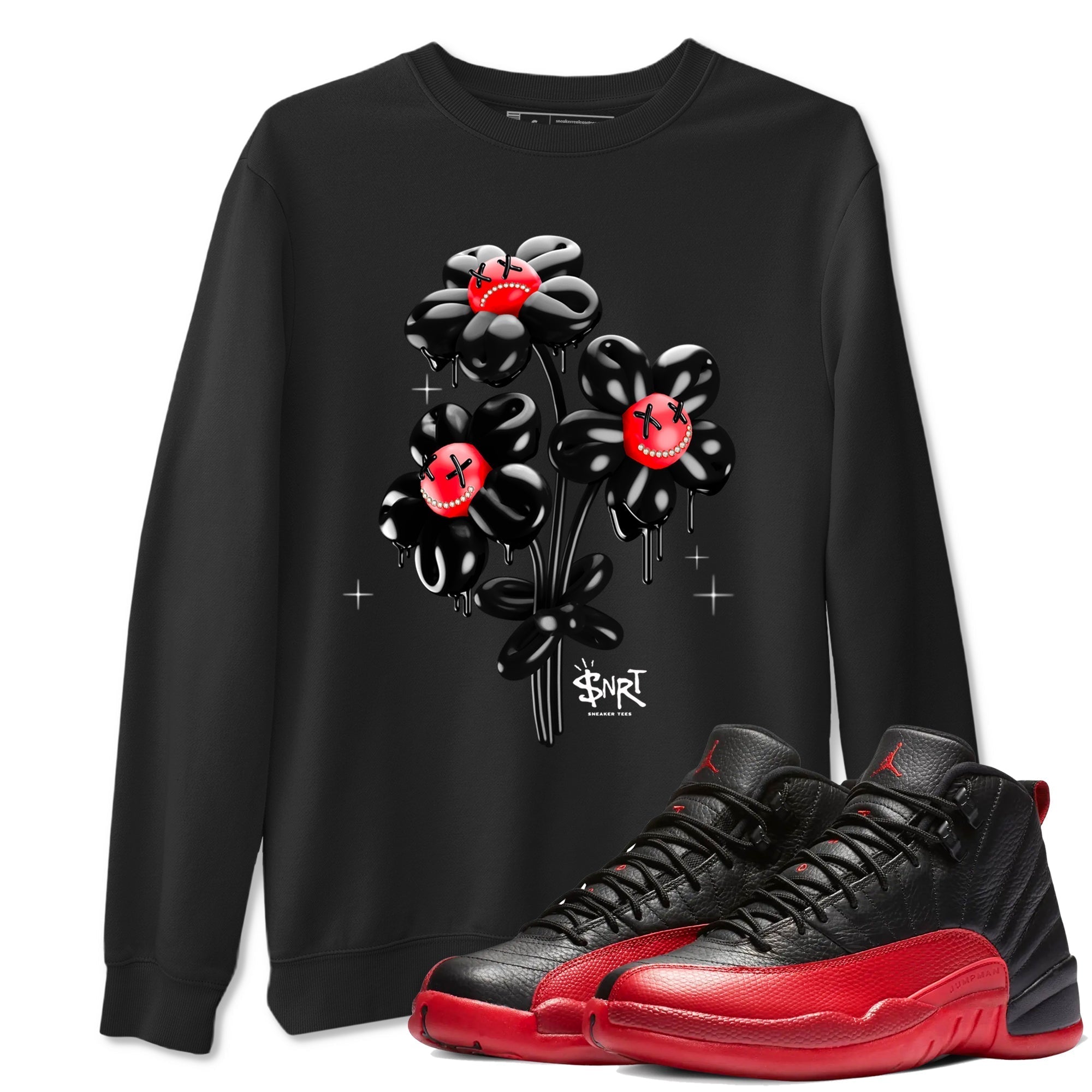 Balloon Bouquet snkmatch Tees - Air Jordan 12 Flu Game