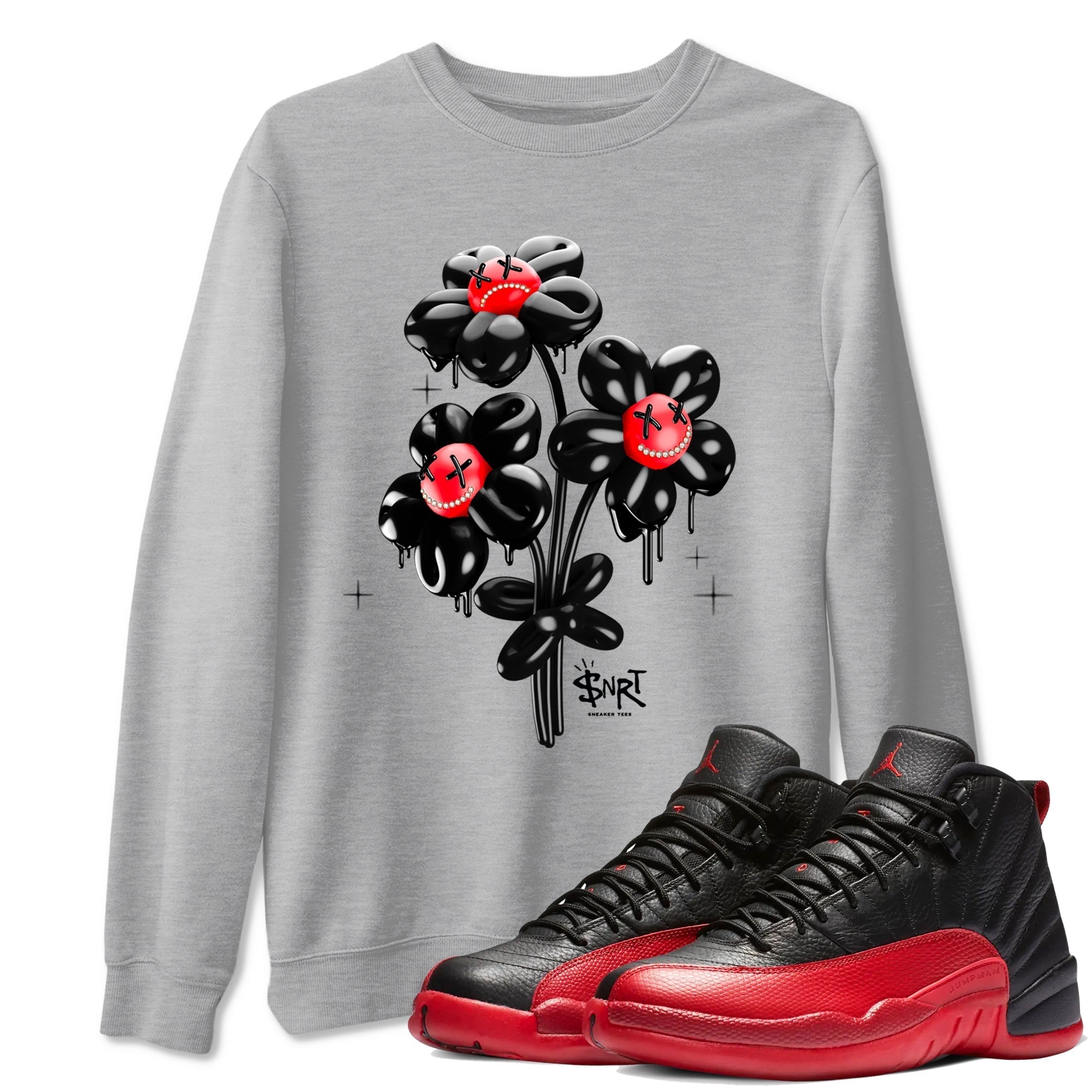 Balloon Bouquet snkmatch Tees - Air Jordan 12 Flu Game