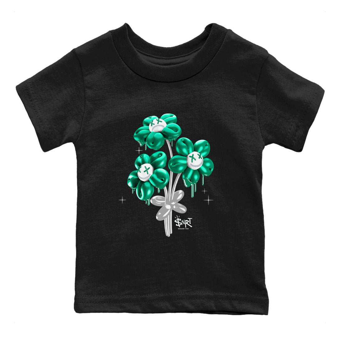 Balloon Bouquet snkmatch Tees Kids - Air Jordan 4 Oxidized Green