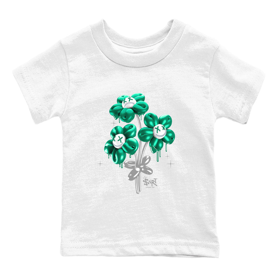 Balloon Bouquet snkmatch Tees Kids - Air Jordan 4 Oxidized Green