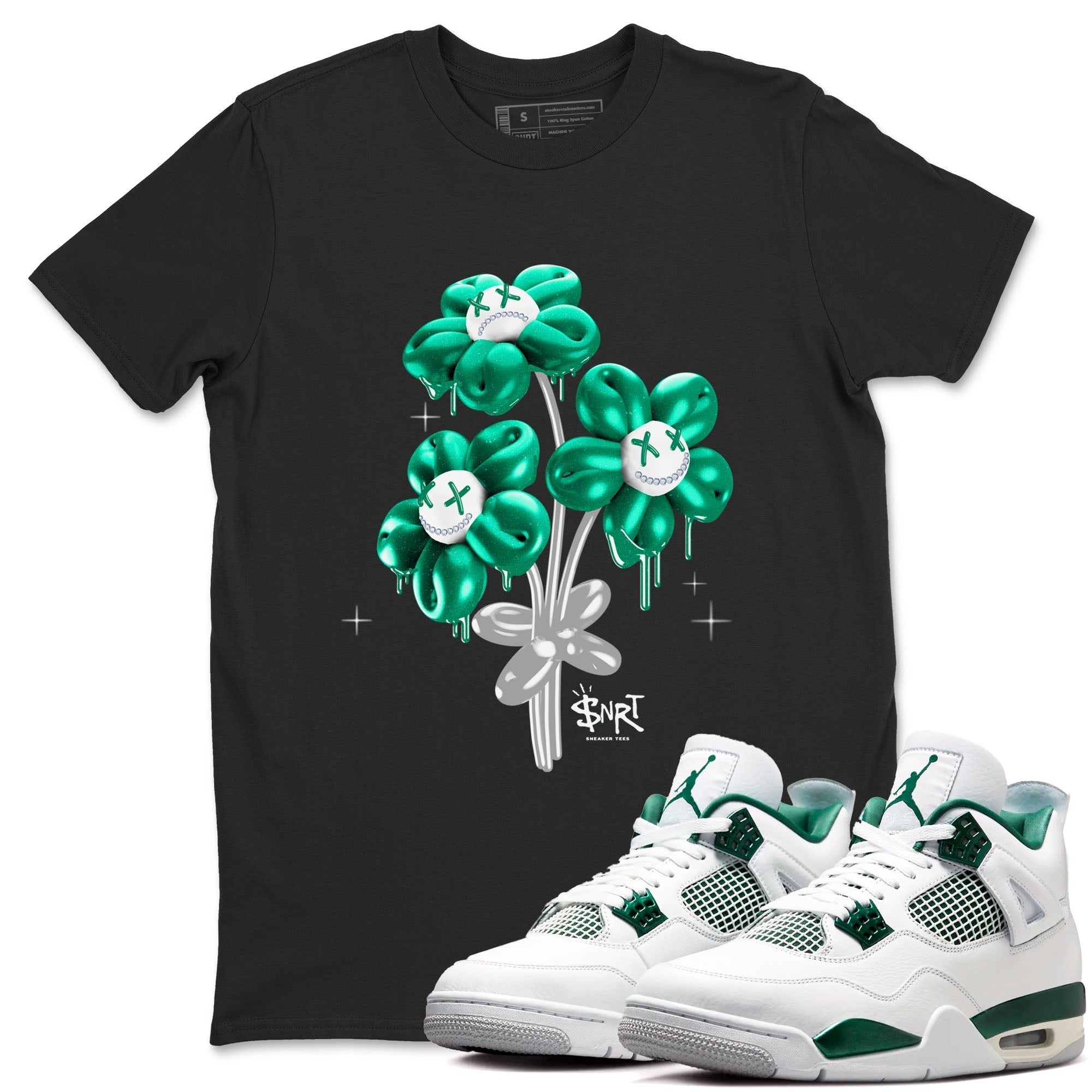 Balloon Bouquet snkmatch Tees - Air Jordan 4 Oxidized Green