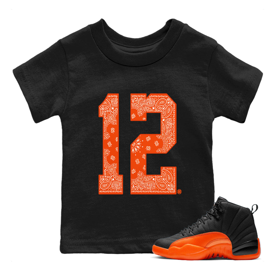 Bandana 12 Kids Tops - Air Jordan 12 Brilliant Orange