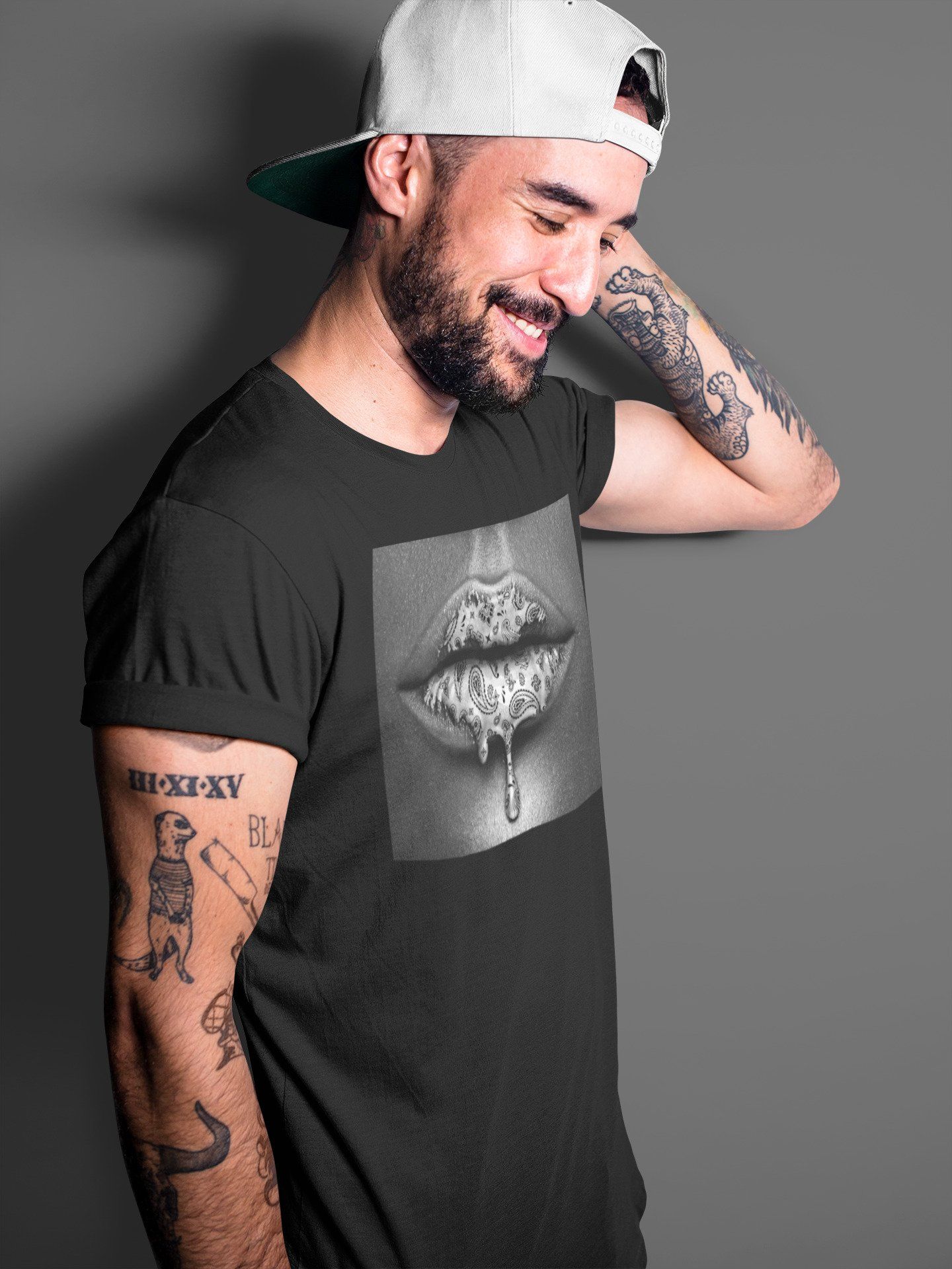Bandana Lips Unisex Tops - Air Jordan 1 Shadow 2.0