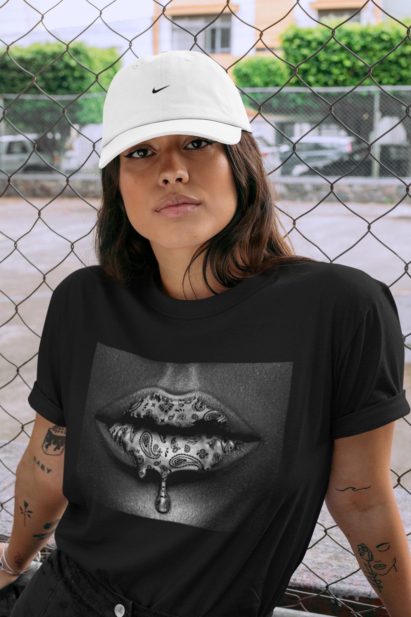 Bandana Lips Unisex Tops - Air Jordan 1 Shadow 2.0