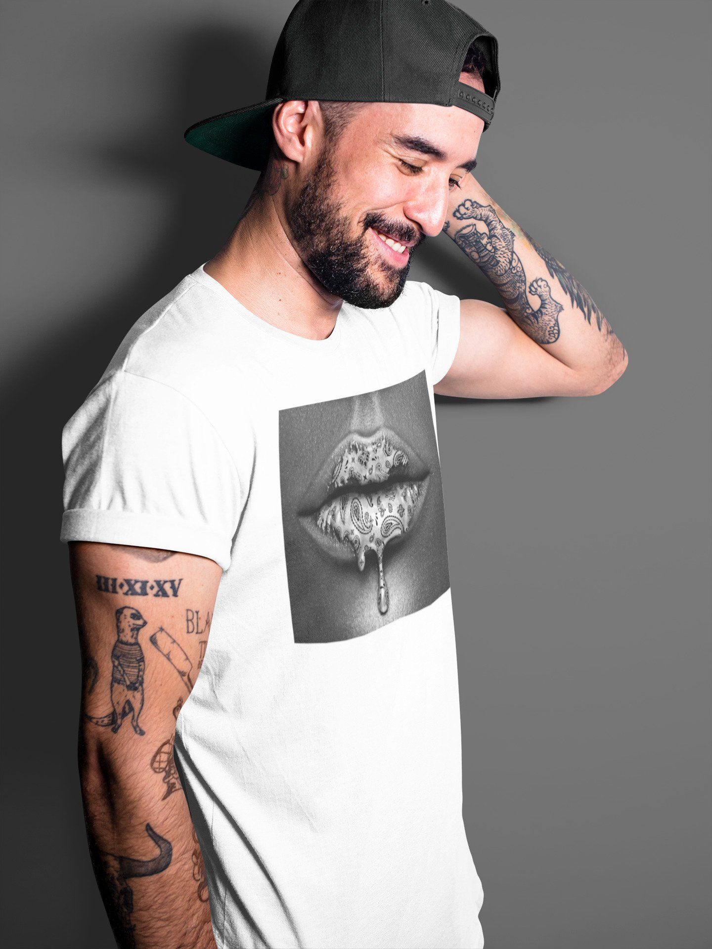 Bandana Lips Unisex Tops - Air Jordan 1 Shadow 2.0