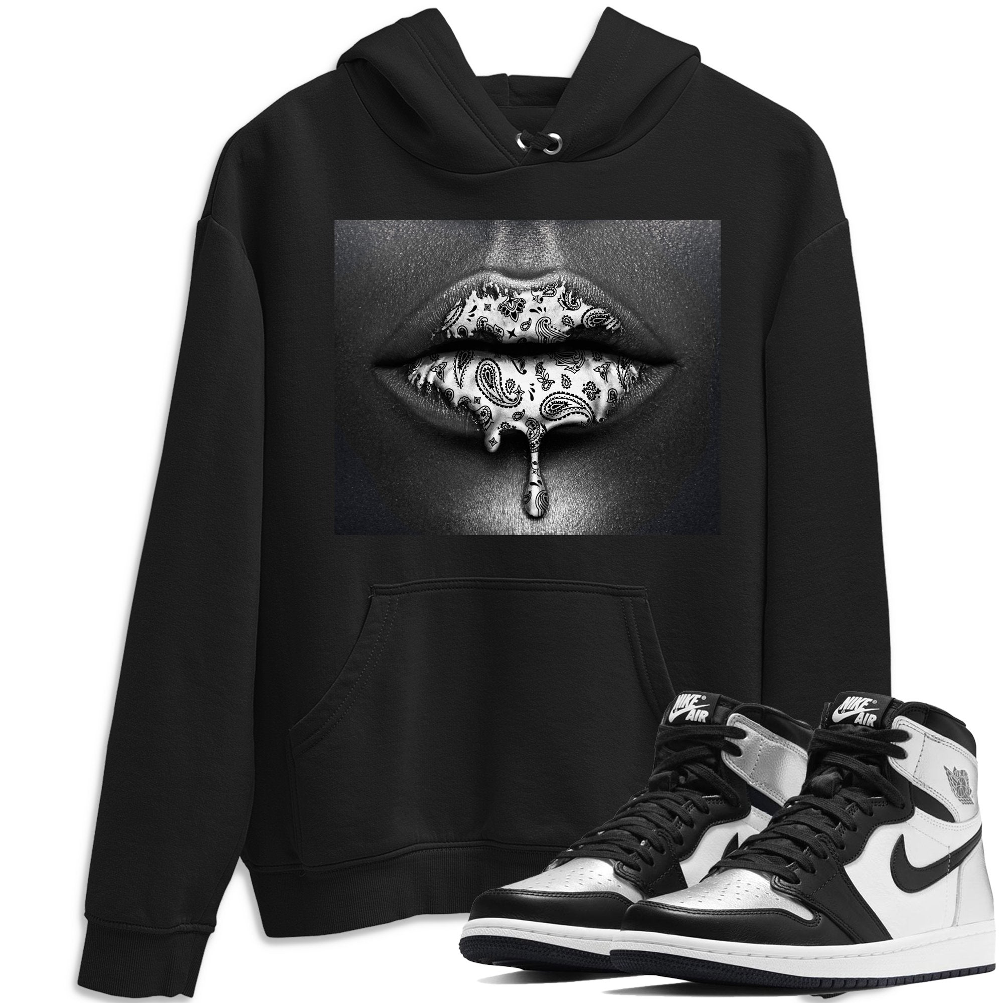 Bandana Lips Unisex Tops - Air Jordan 1 Silver Toe
