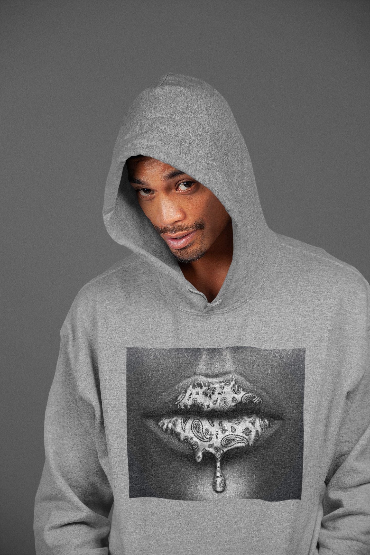 Bandana Lips Unisex Tops - Air Jordan 1 Silver Toe