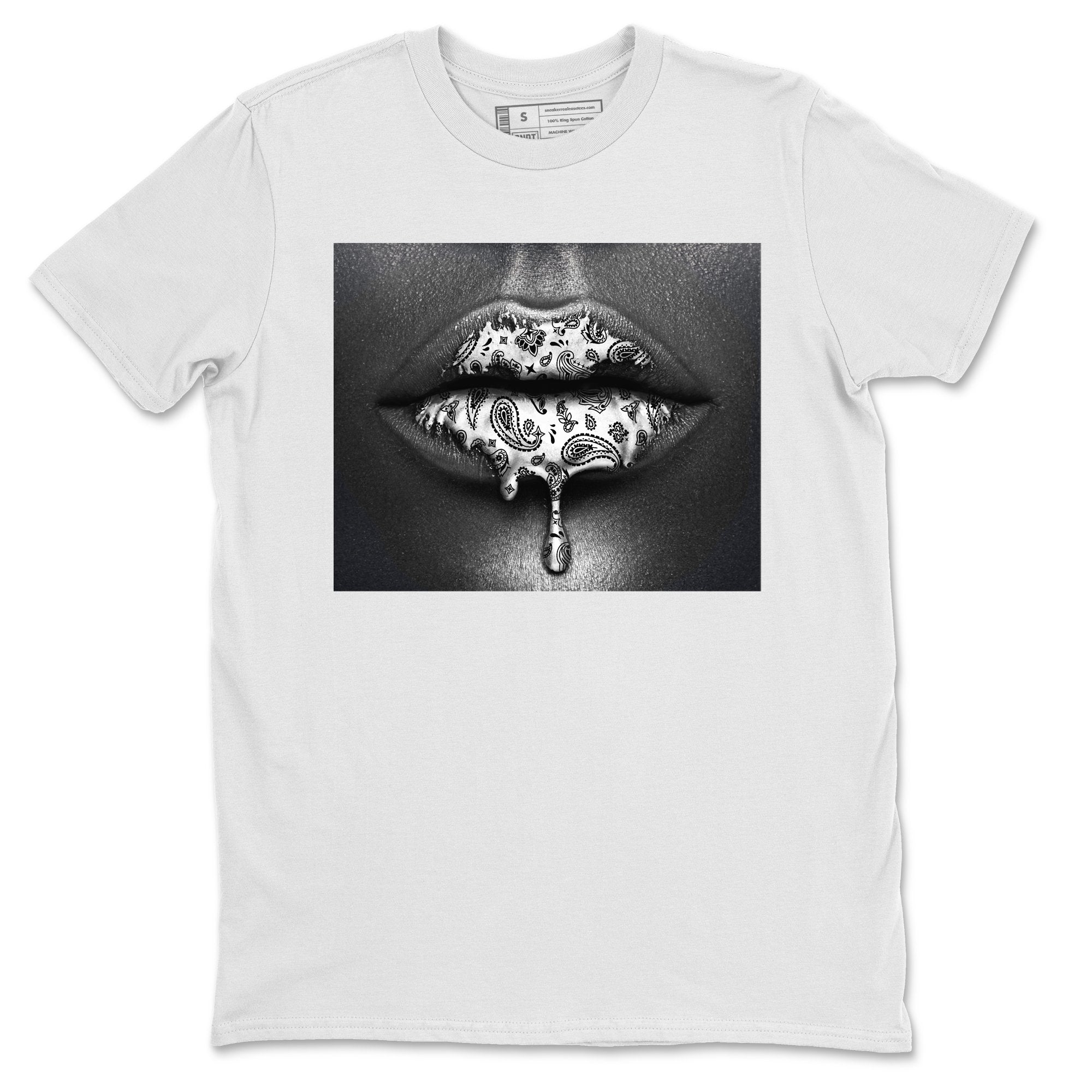 Bandana Lips Unisex Tops - Air Jordan 1 Silver Toe