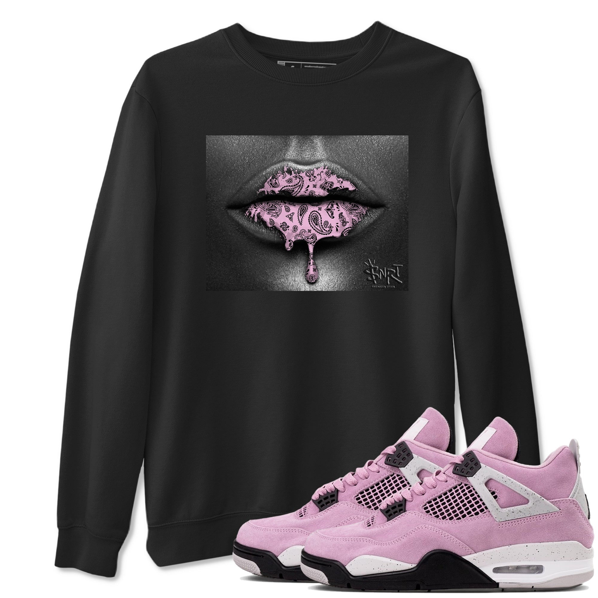 Bandana Lips snkmatch Tees - Air Jordan 4 Orchid