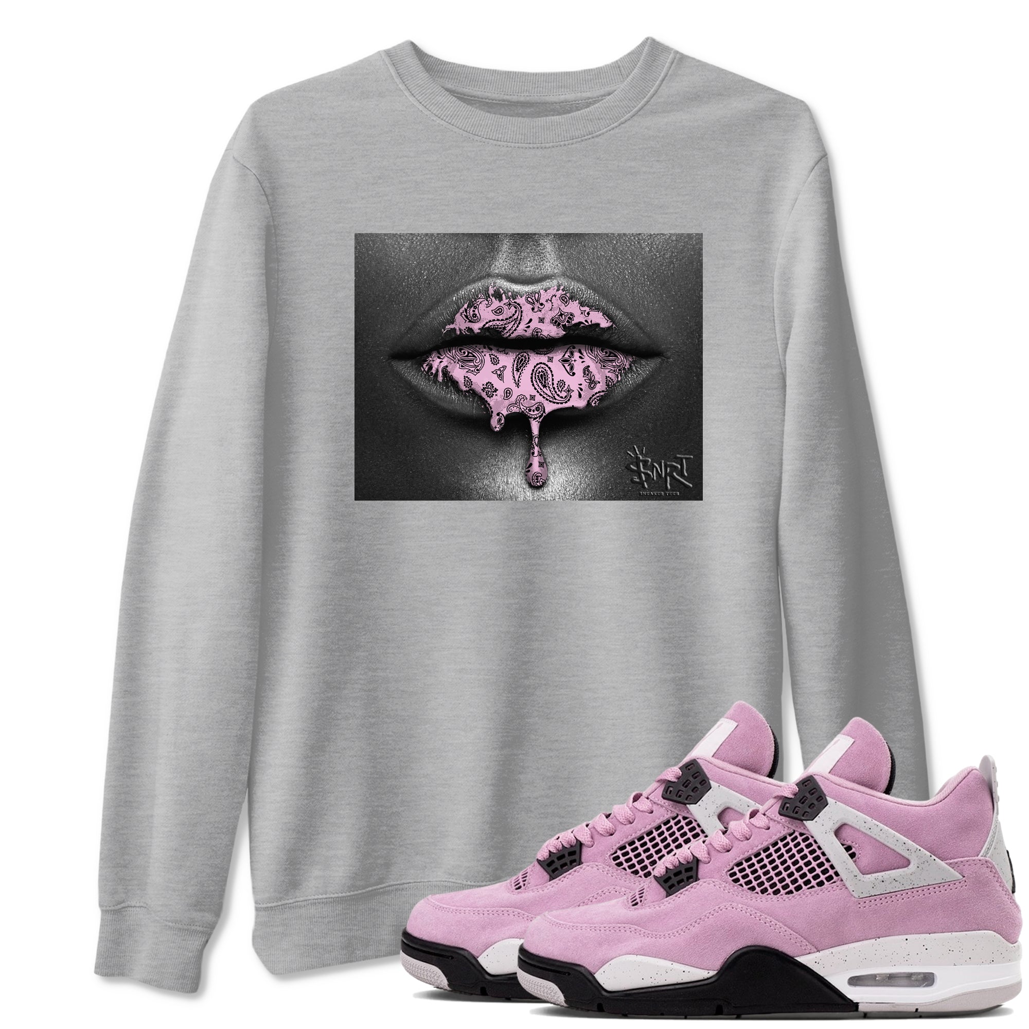 Bandana Lips snkmatch Tees - Air Jordan 4 Orchid