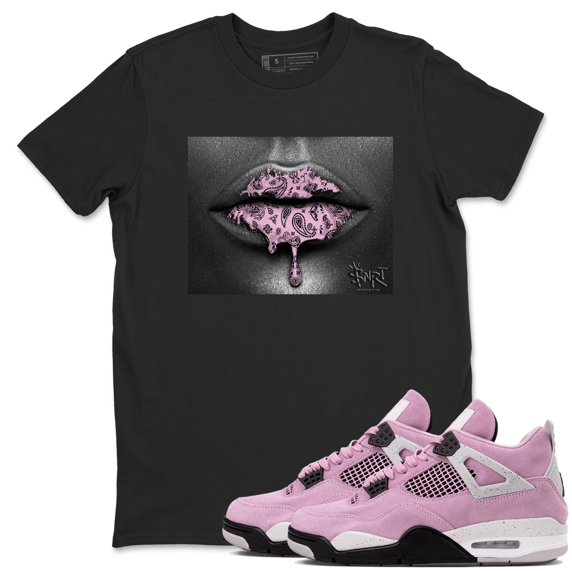 Bandana Lips snkmatch Tees - Air Jordan 4 Orchid