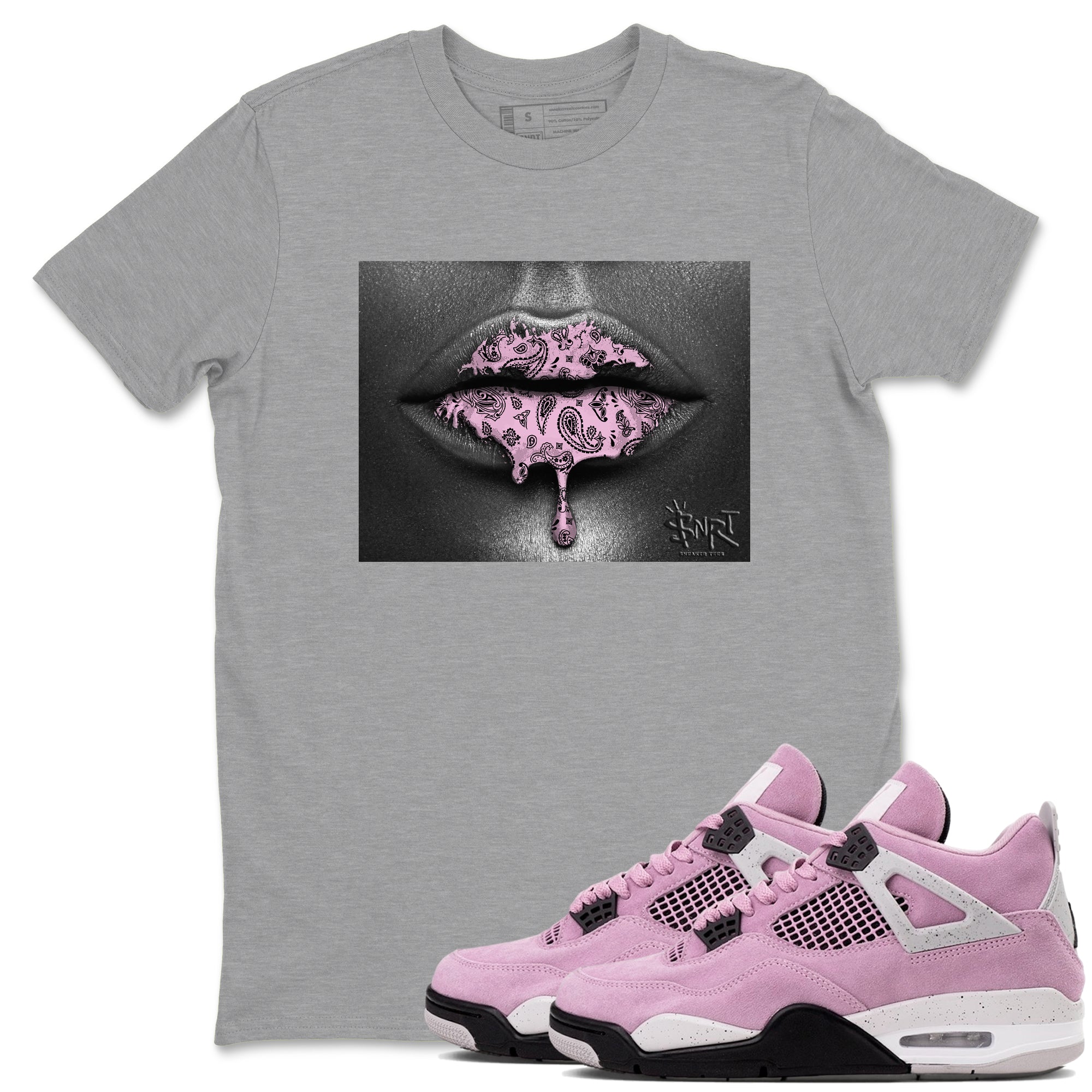 Bandana Lips snkmatch Tees - Air Jordan 4 Orchid